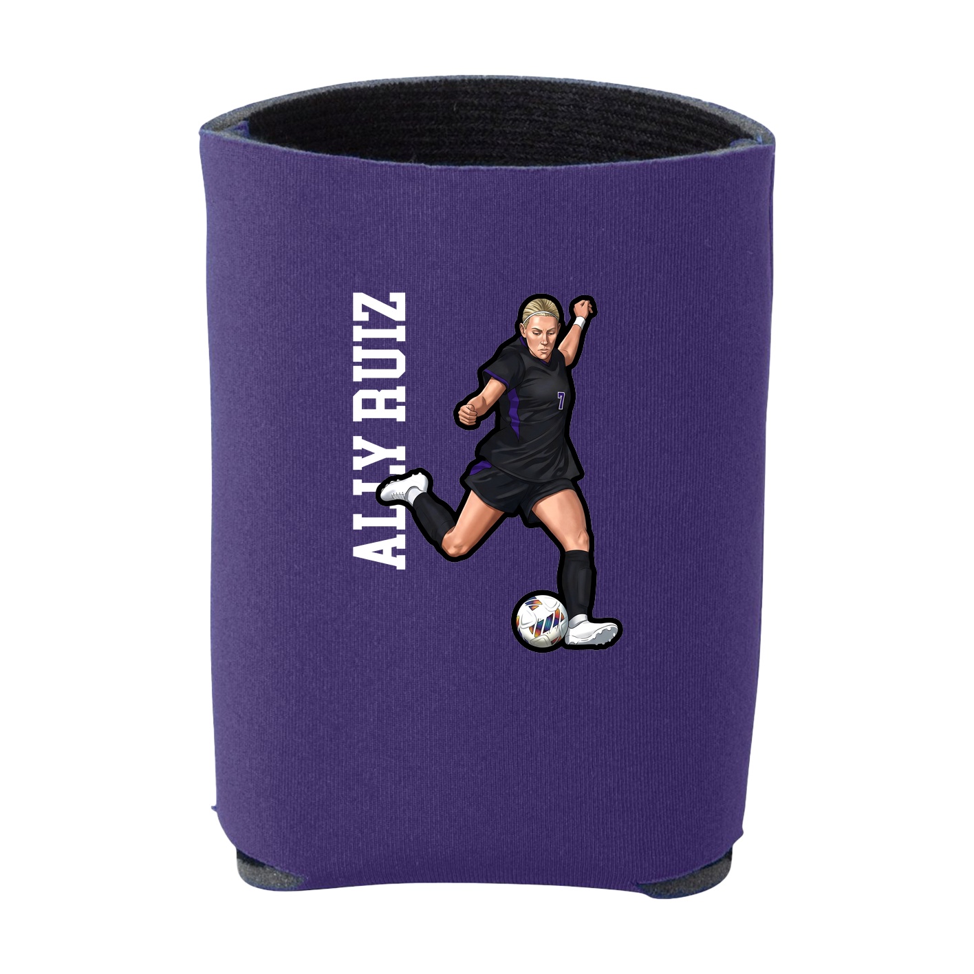 Can Holder — Name Vertical in Purple