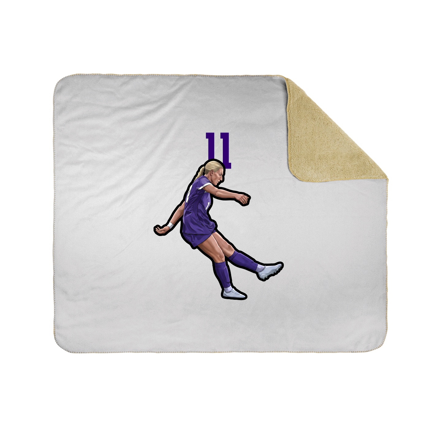 Throw Blanket — Number Top in White