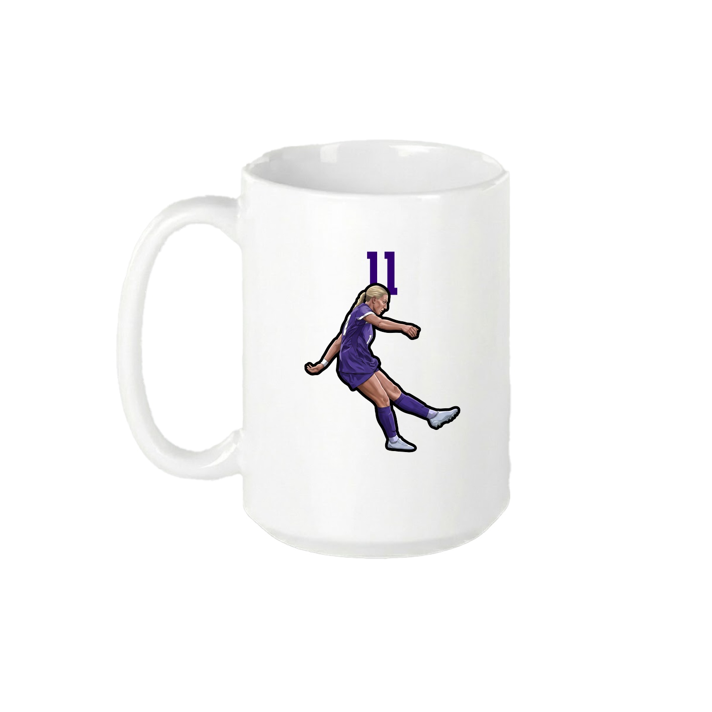 15oz Coffee Mug — Number Top in White