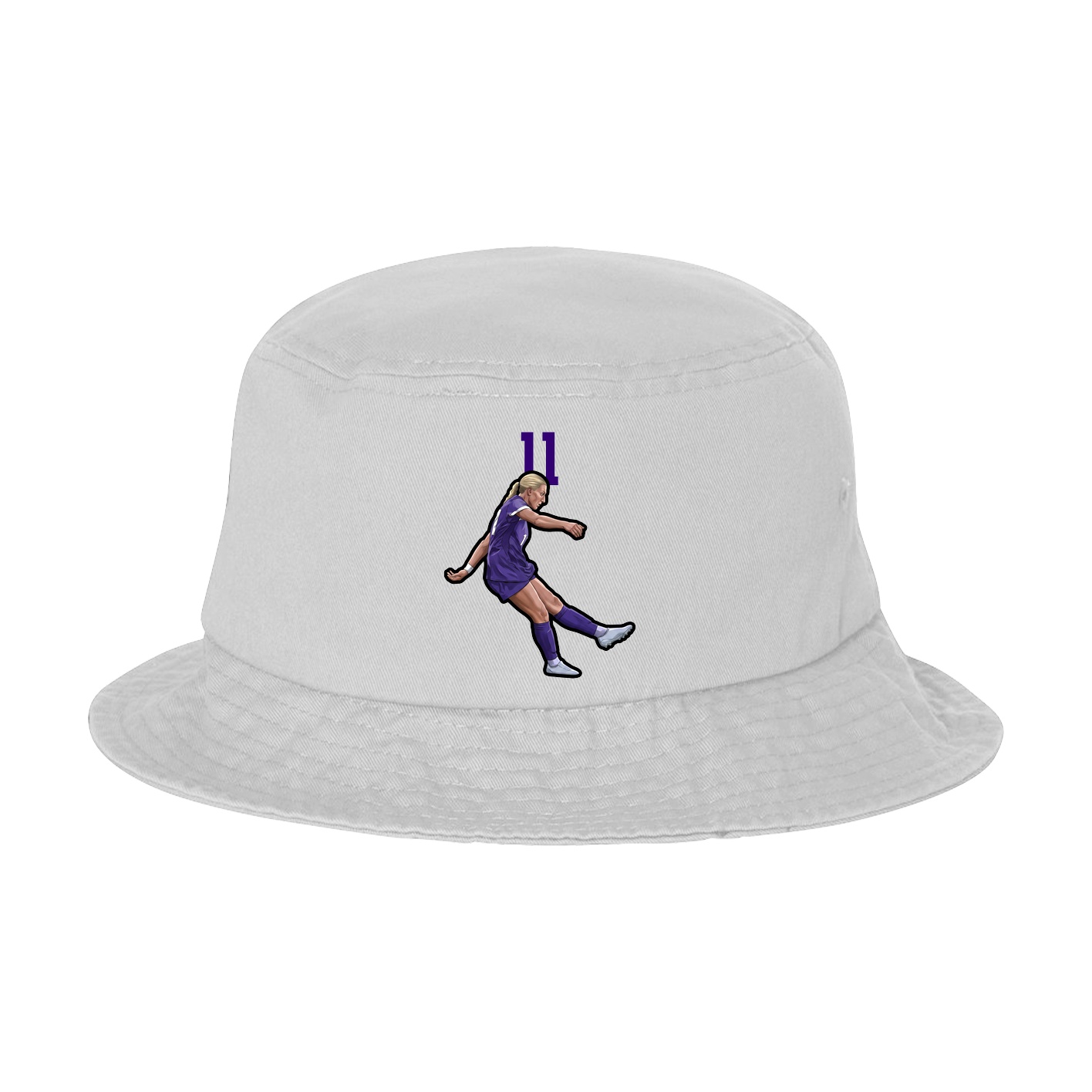 Bucket Cap — Number Top in White