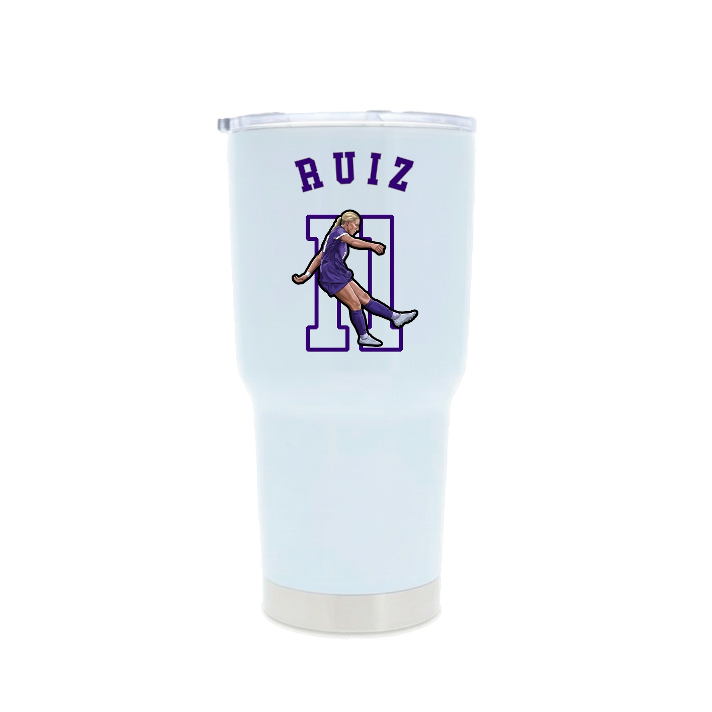 30oz Stainless Steel Tumbler — Shirsey Arch in White