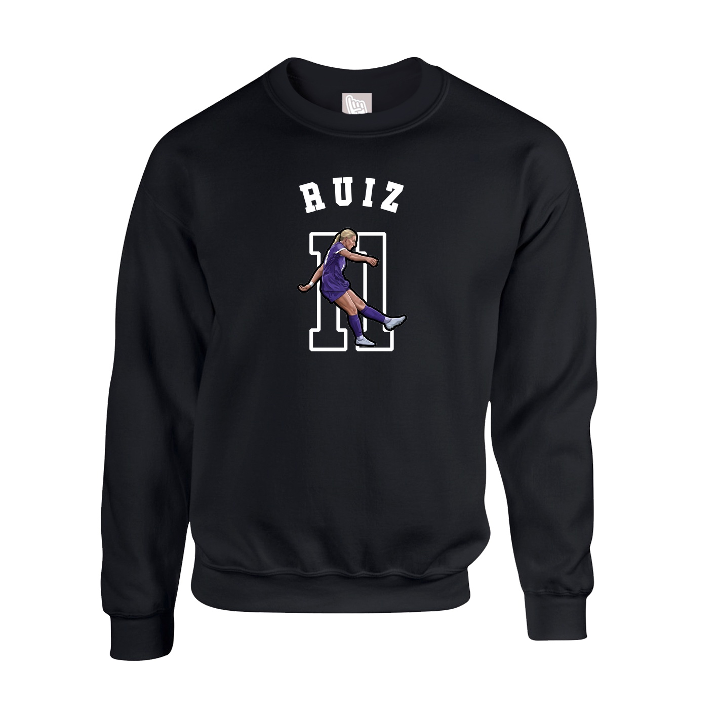 Fleece Crew — Shirsey Arch in Black