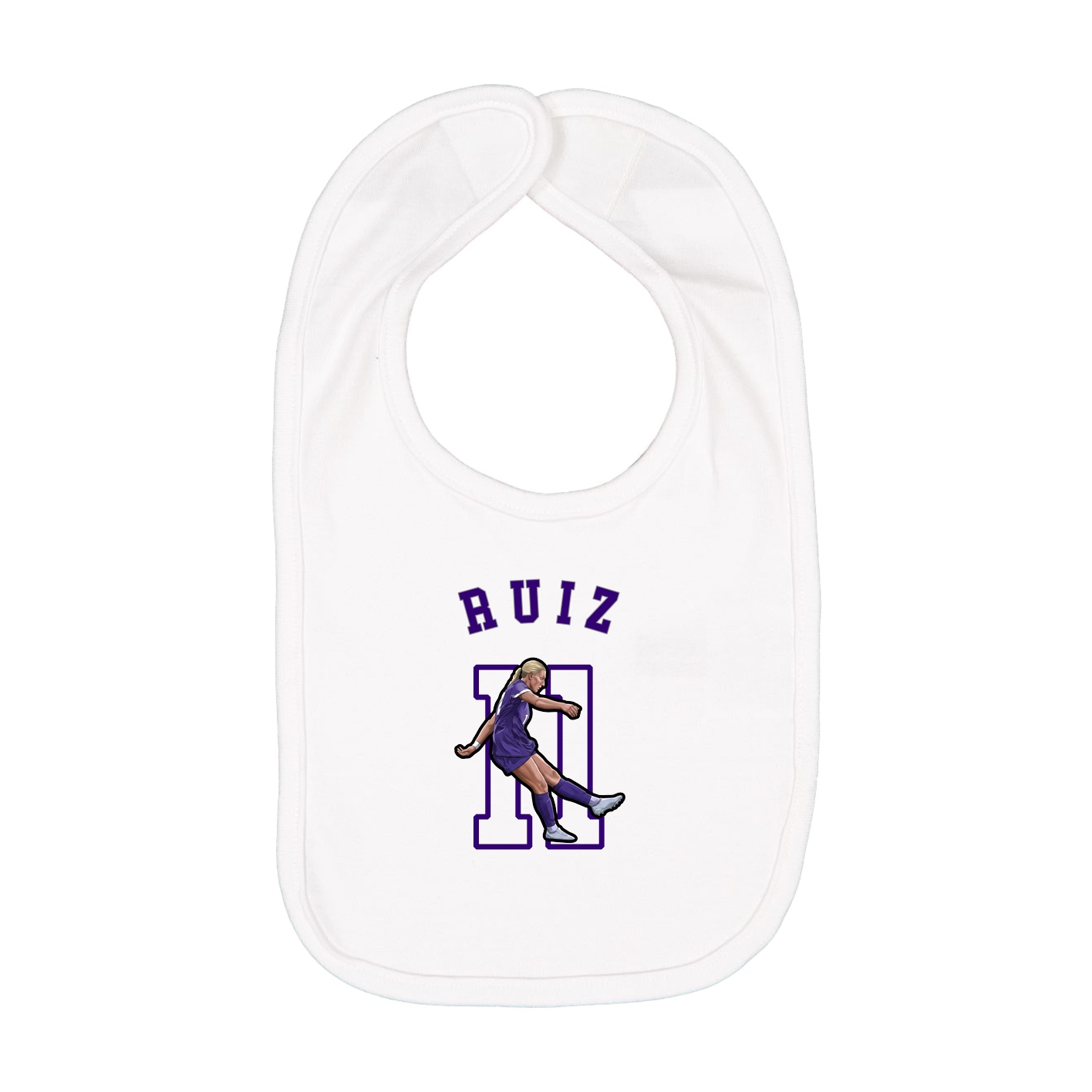 Infant Bib — Shirsey Arch in White