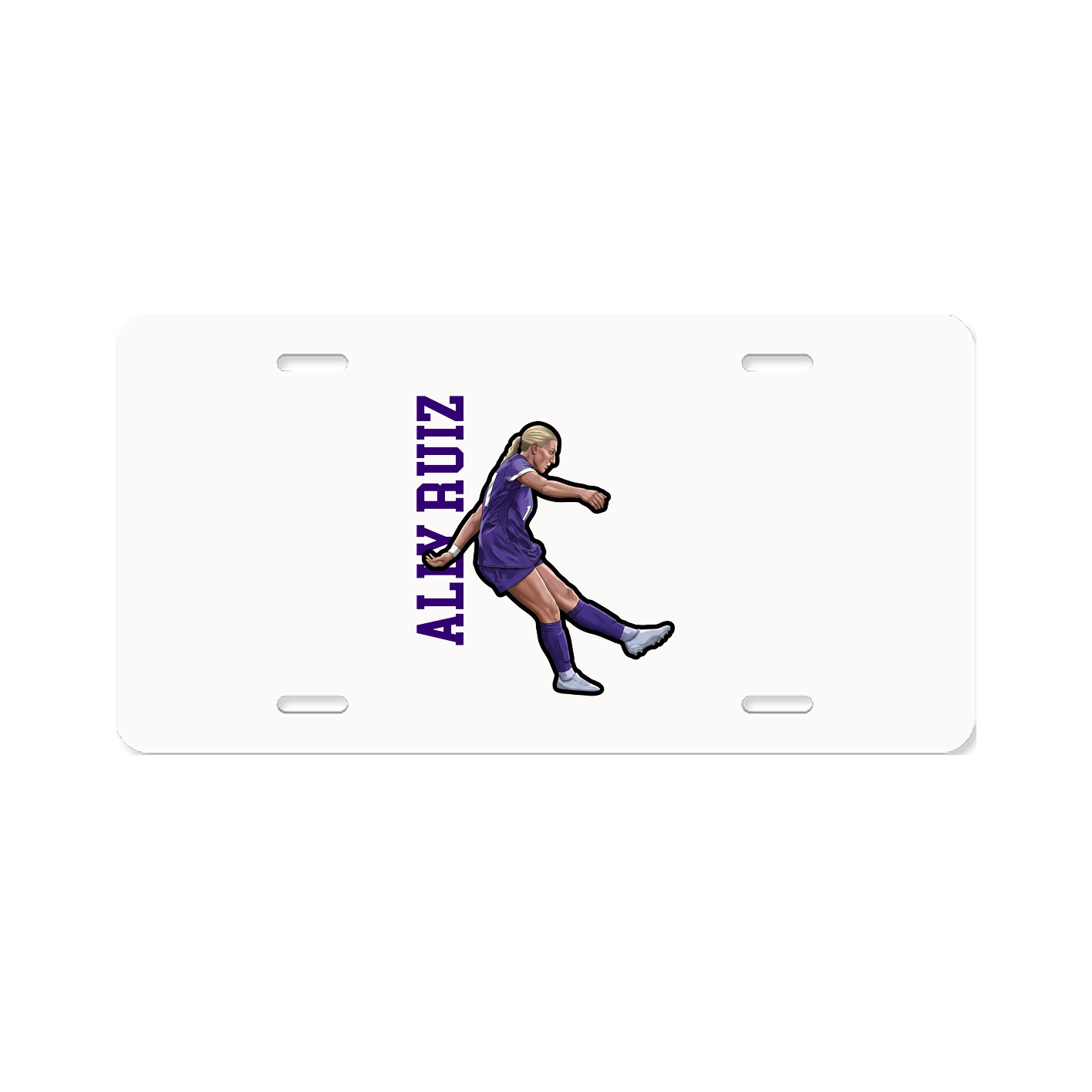 License Plate — Name Vertical in Classic