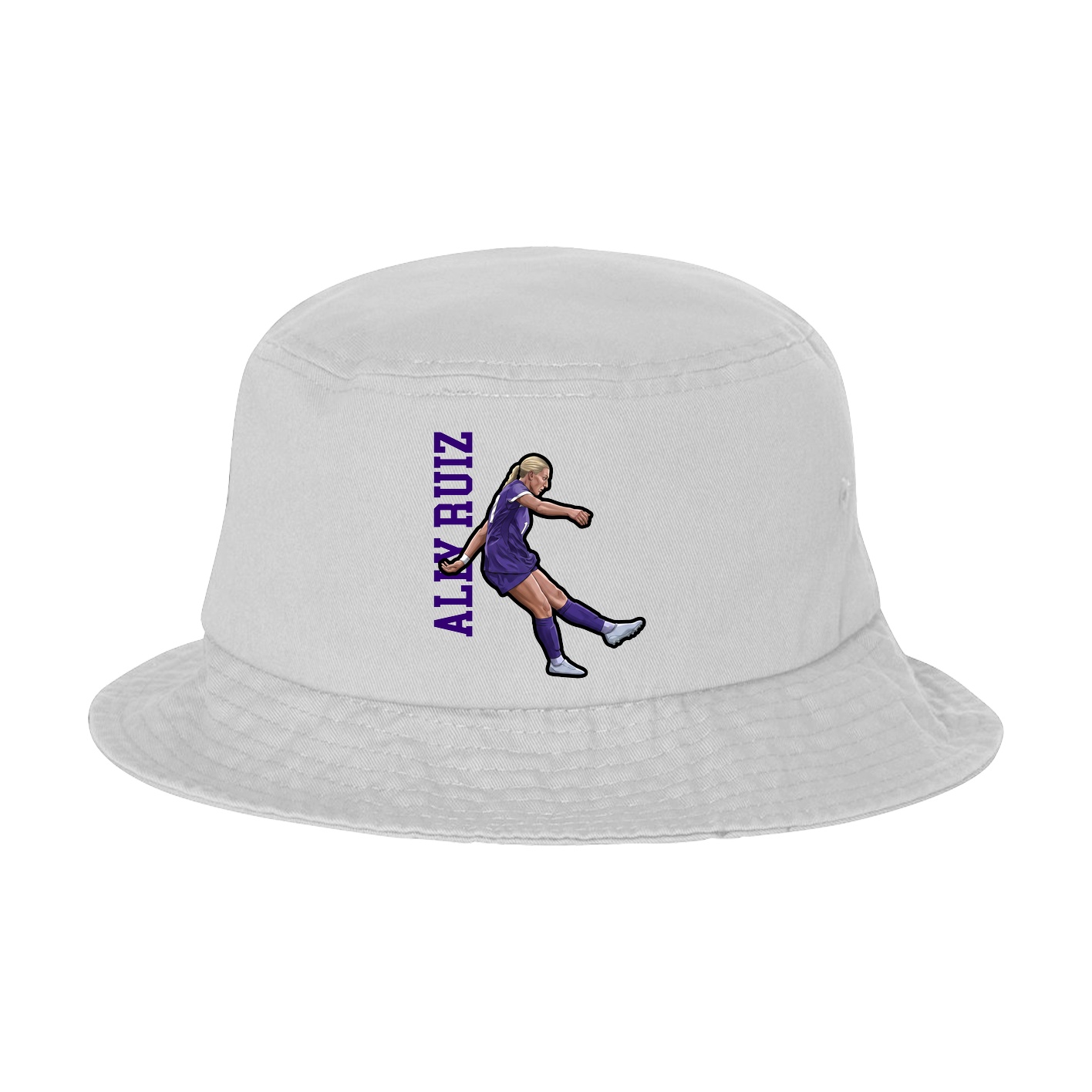 Bucket Cap — Name Vertical in White