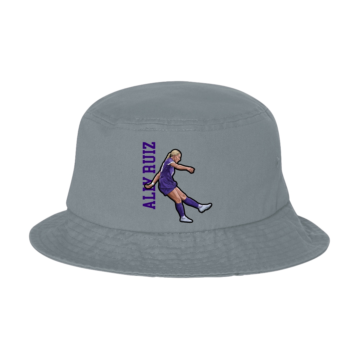 Bucket Cap — Name Vertical in Grey