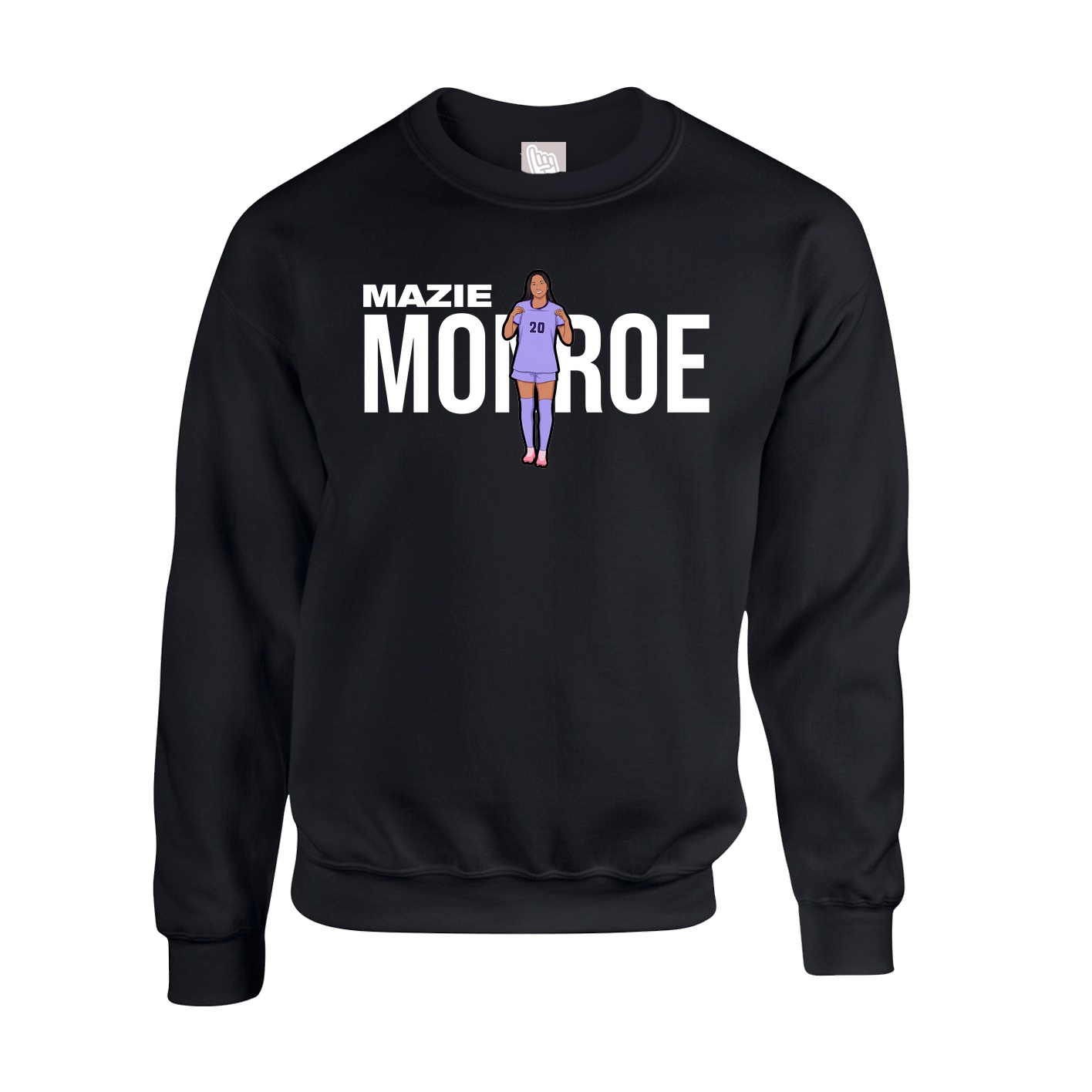 Fleece Crew — Player Name in Black
