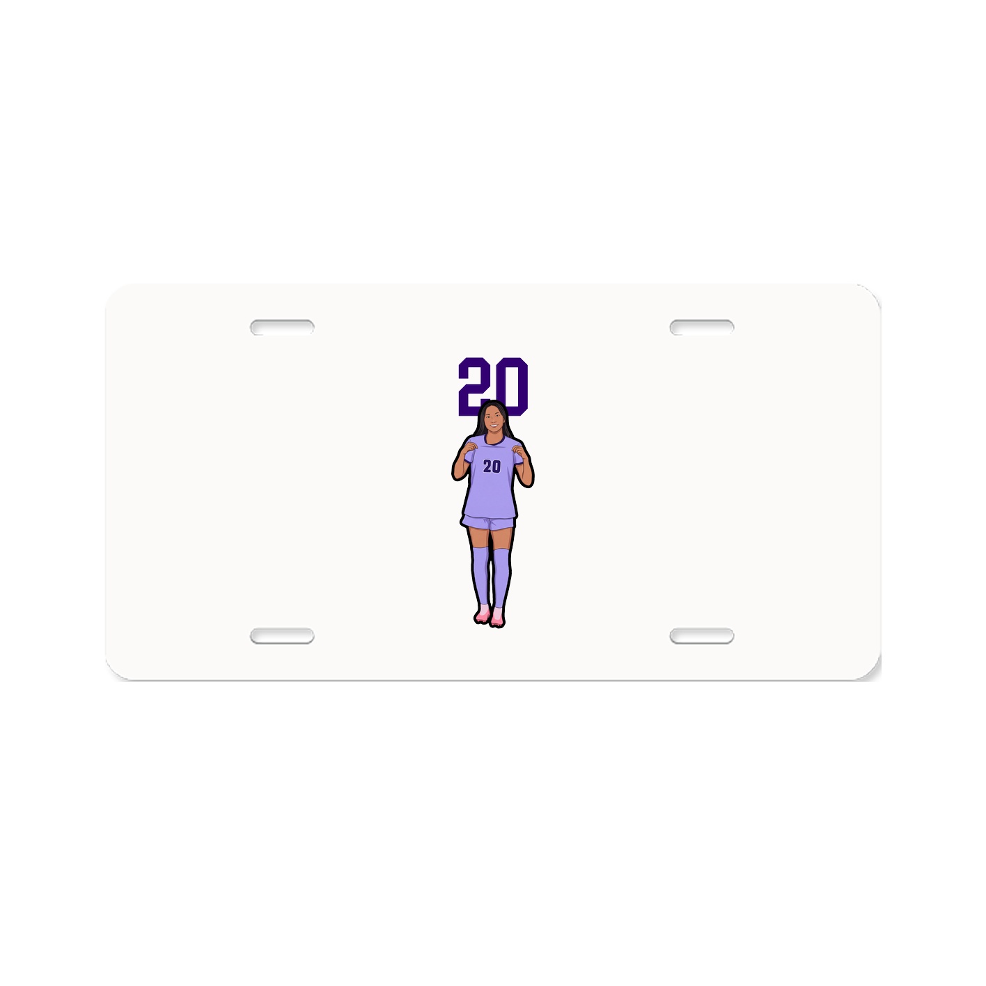 License Plate — Number Top in Classic