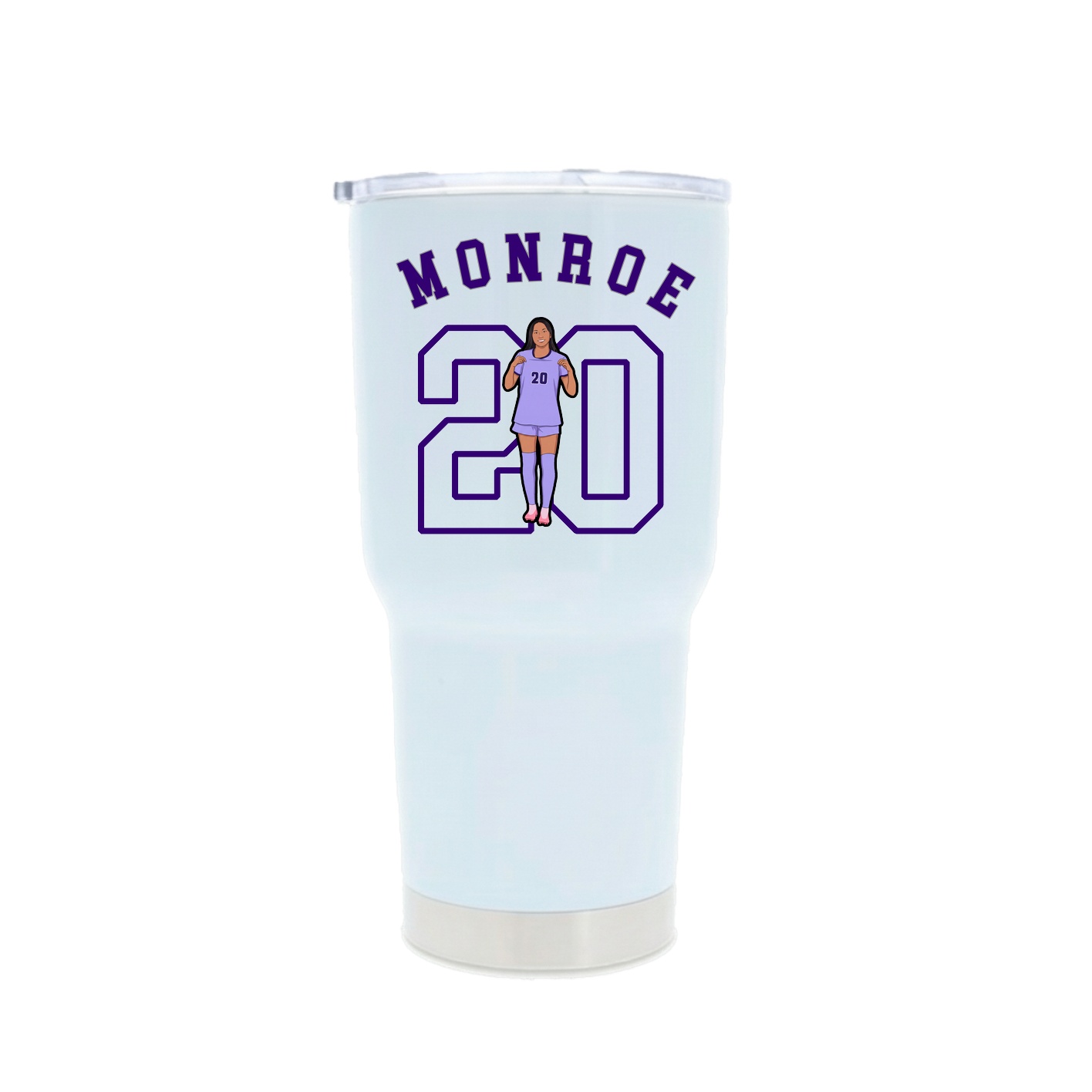 30oz Stainless Steel Tumbler — Shirsey Arch in White