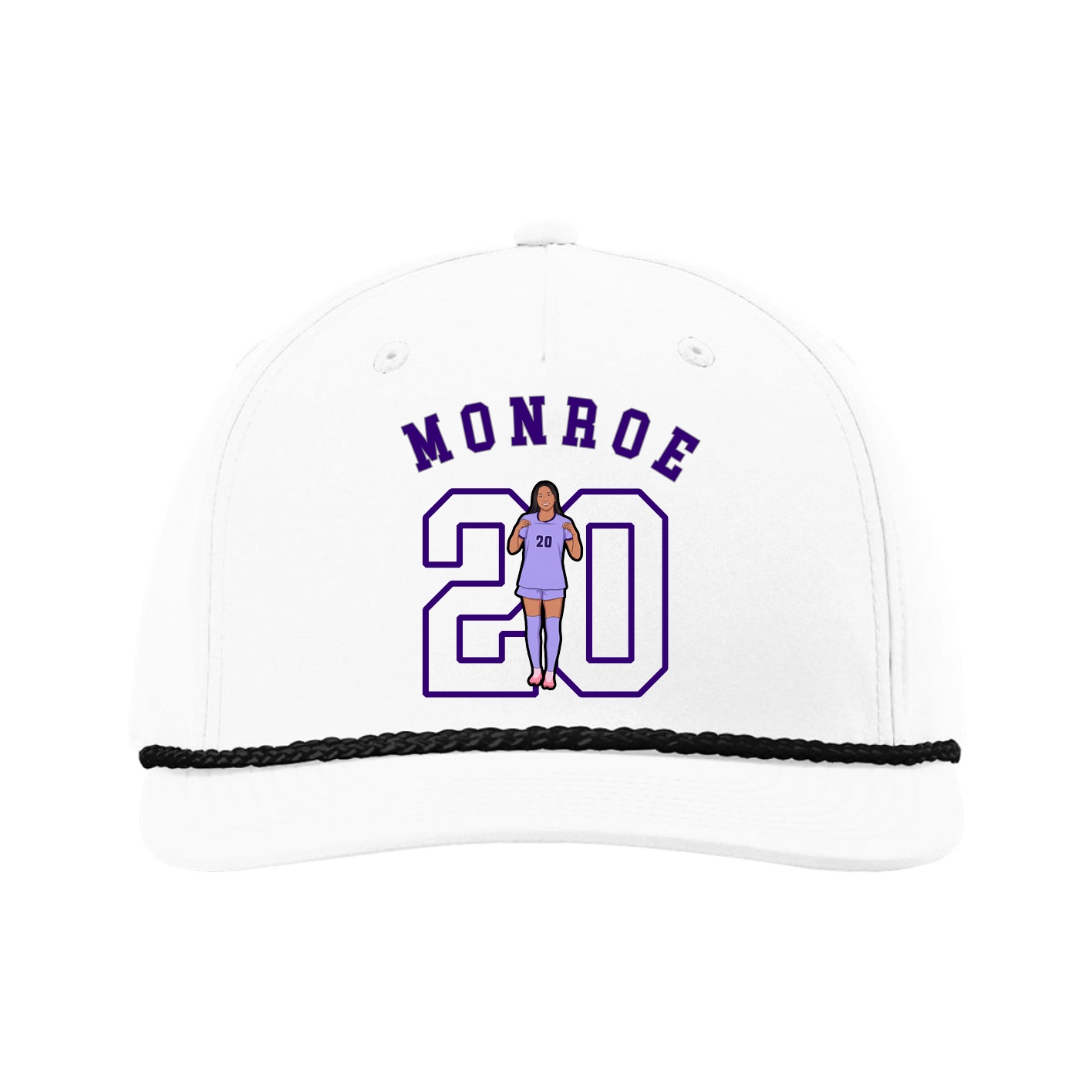 Five-Panel Classic Rope Cap — Shirsey Arch in White