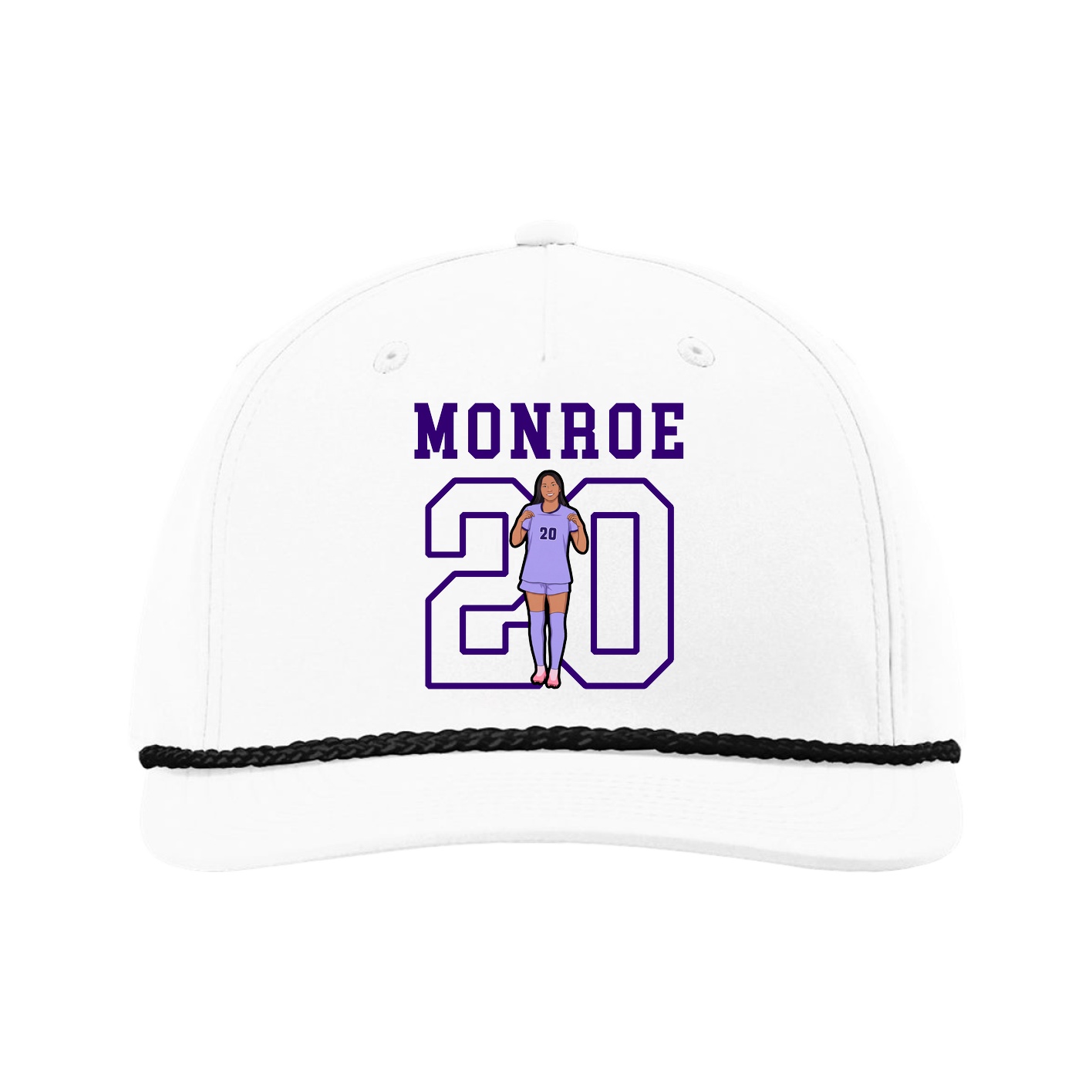Five-Panel Classic Rope Cap — Shirsey in White