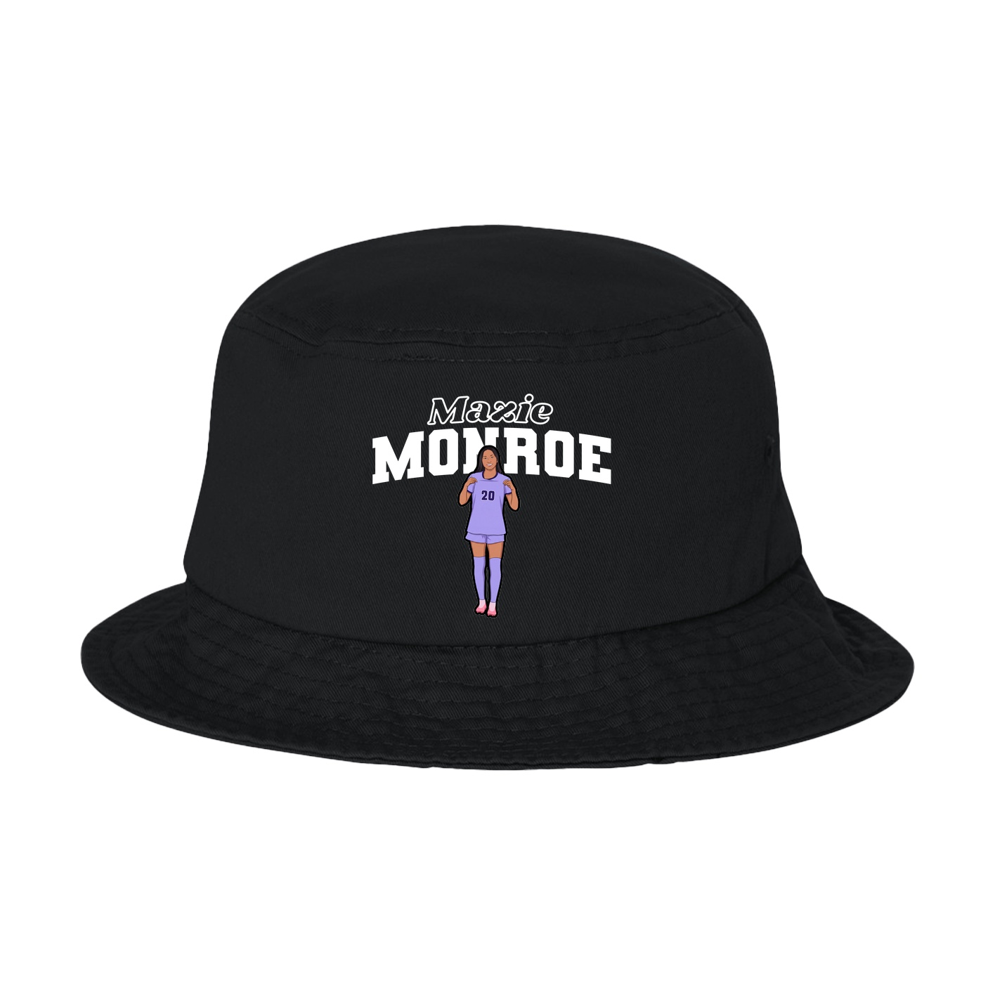 Bucket Cap — Name Arch in Black