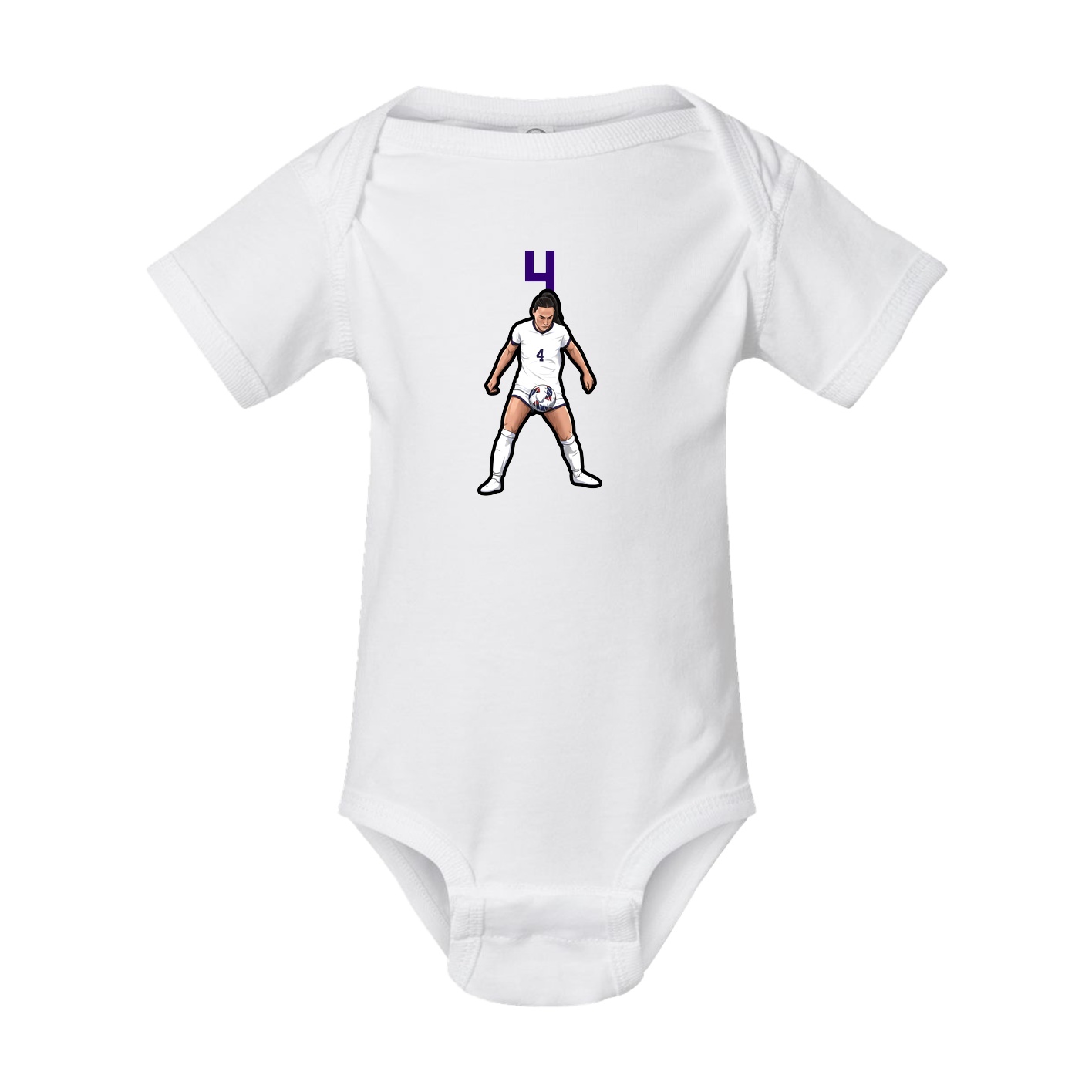 Baby Onesie — Number Top in White