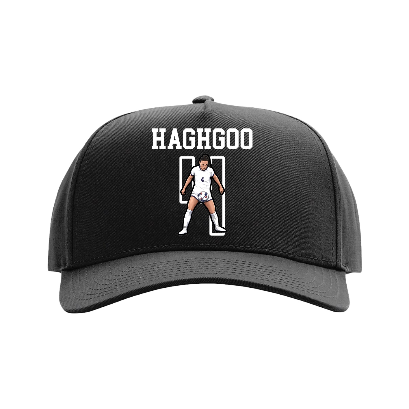 Full Fabric Five-Panel Champ Cap — Shirsey in Black