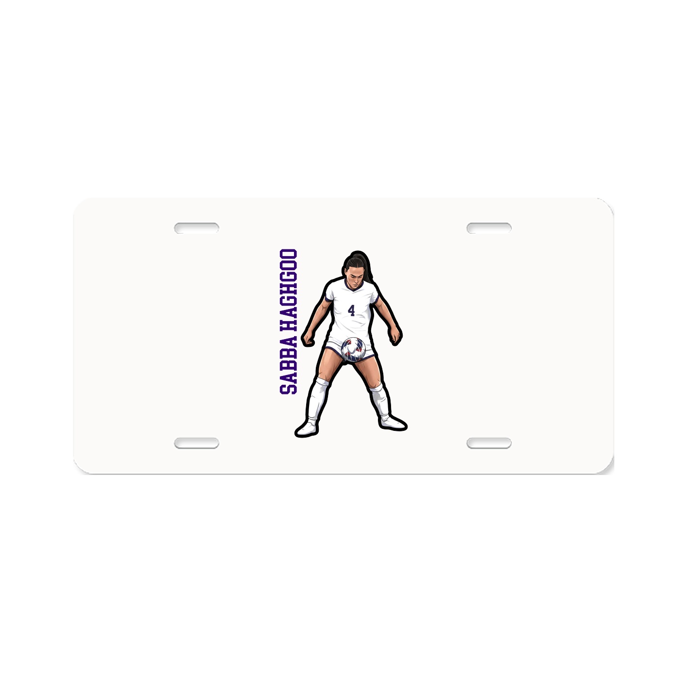 License Plate — Name Vertical in Classic