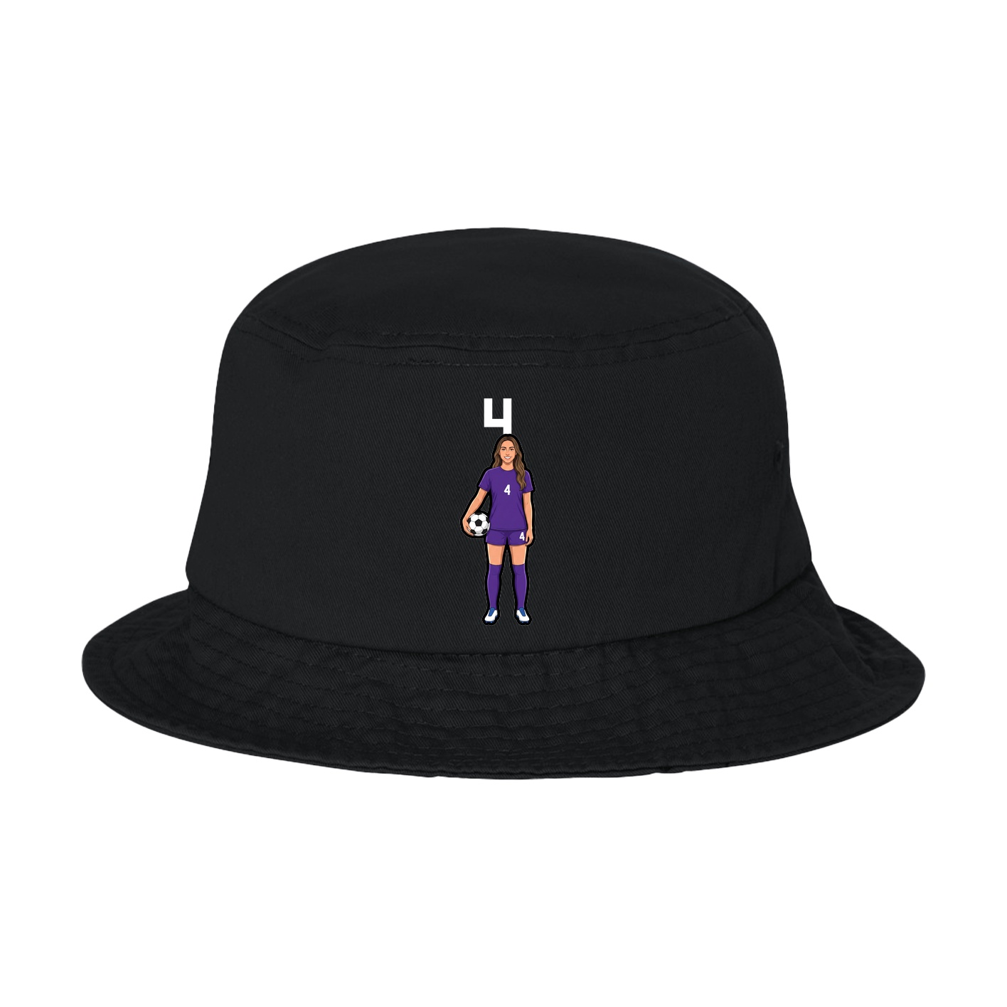 Bucket Cap — Number Top in Black