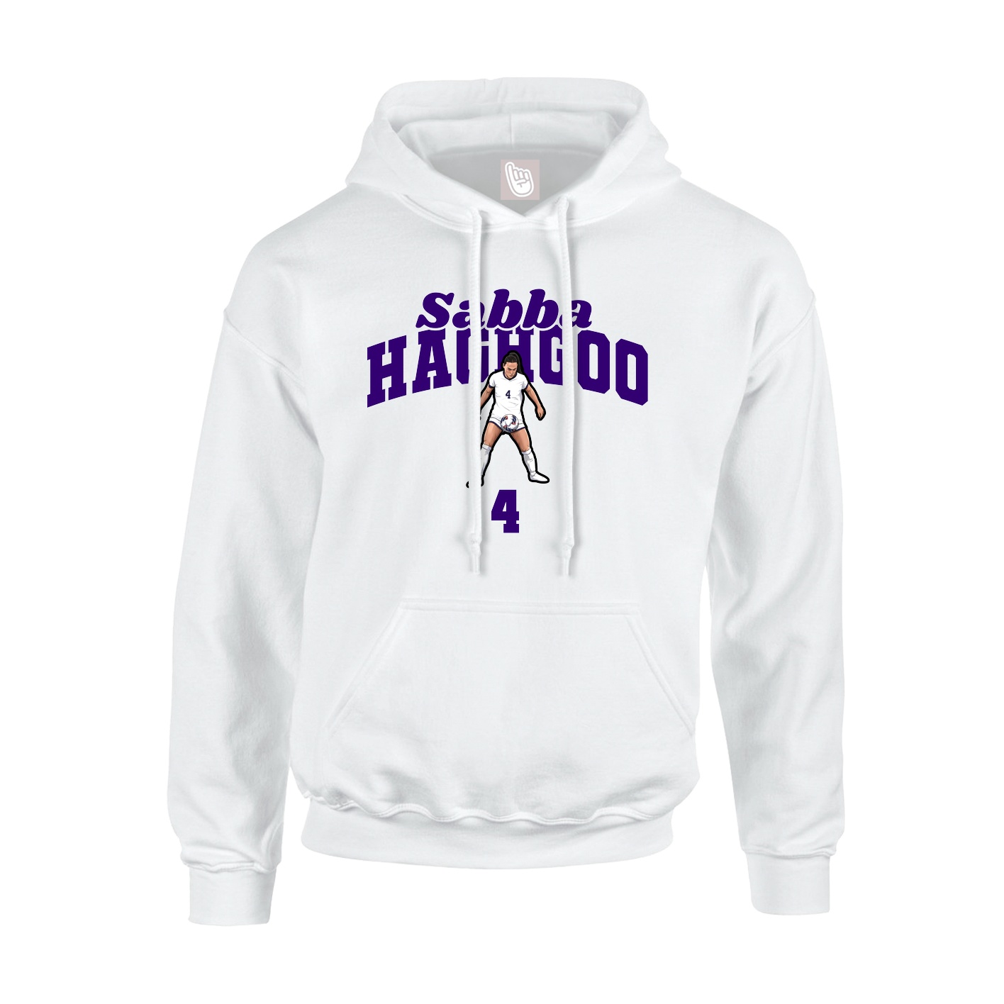Youth Hoodie — Signature Arch in White