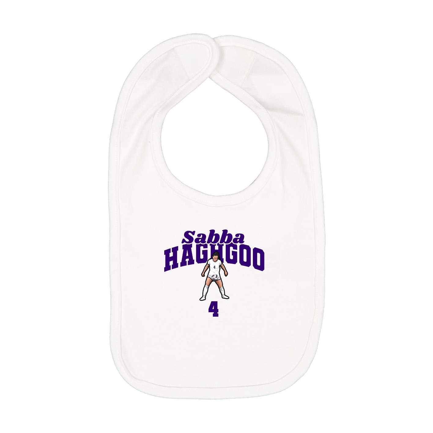 Infant Bib — Signature Arch in White