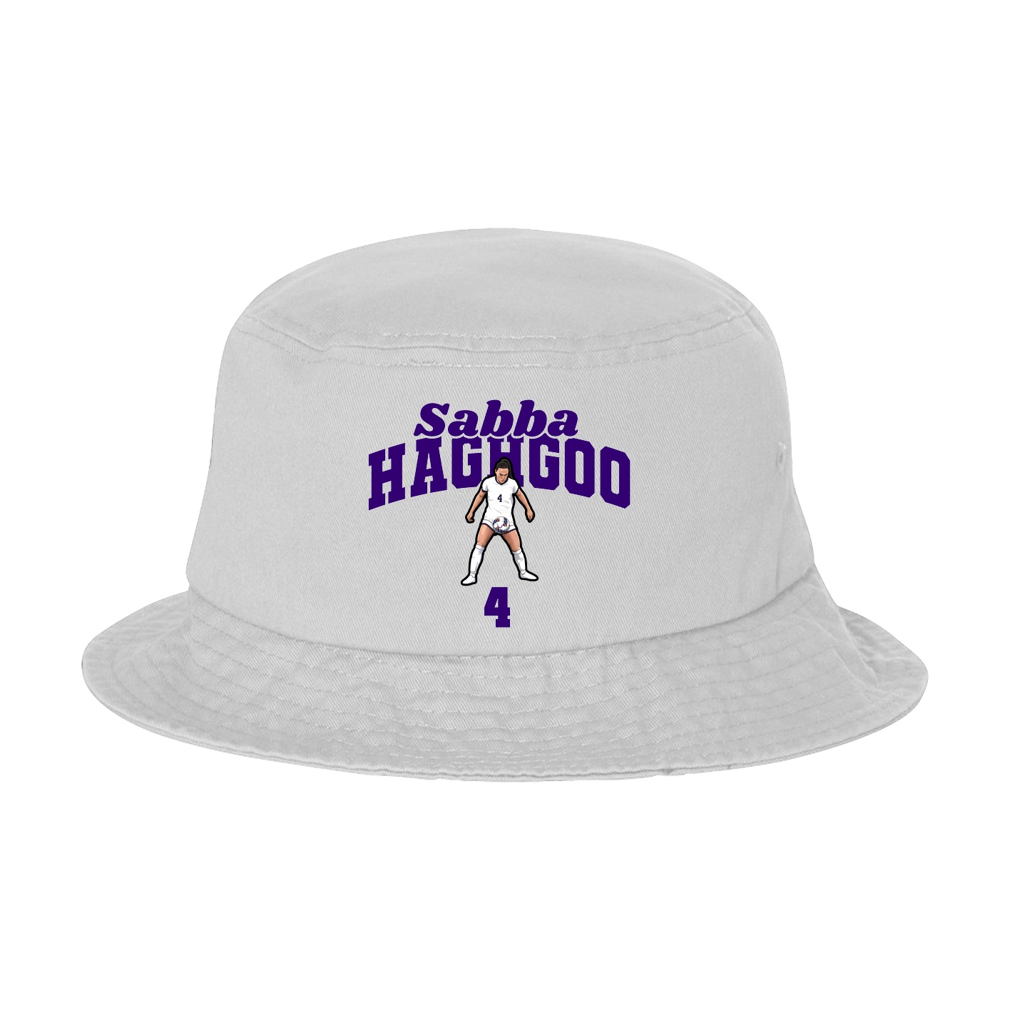 Bucket Cap — Signature Arch in White
