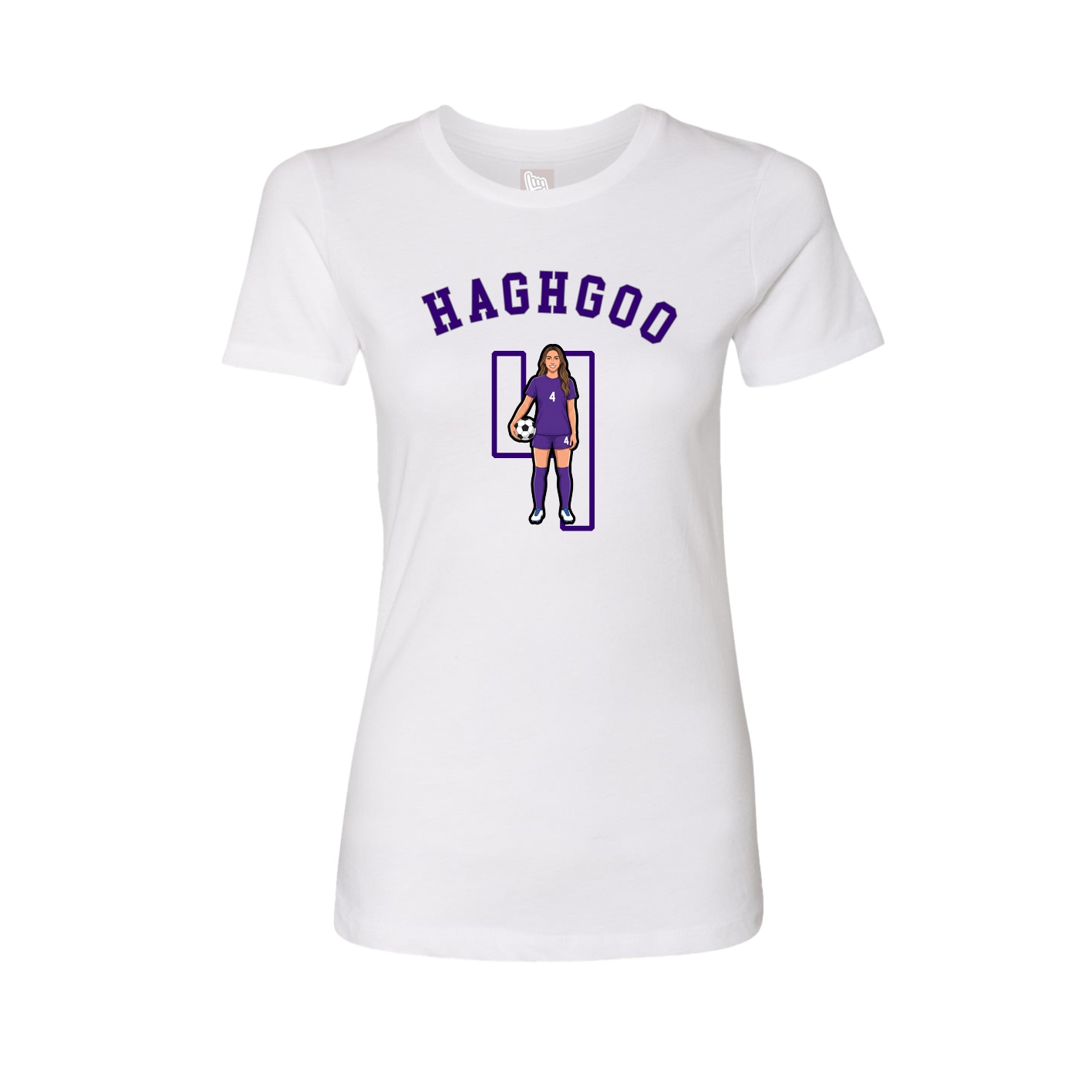 Fitted Women's Tee — Shirsey Arch in White