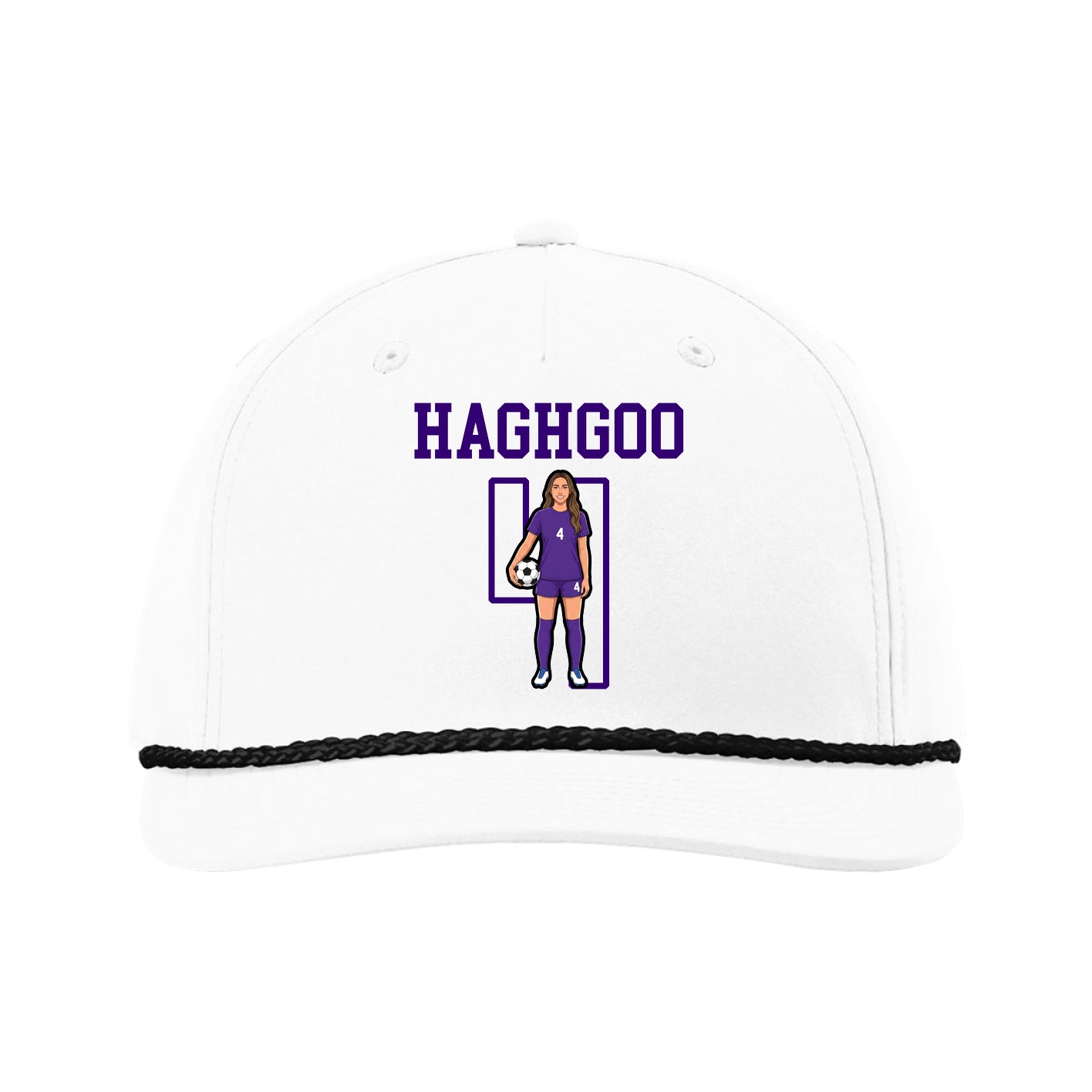 Five-Panel Classic Rope Cap — Shirsey in White
