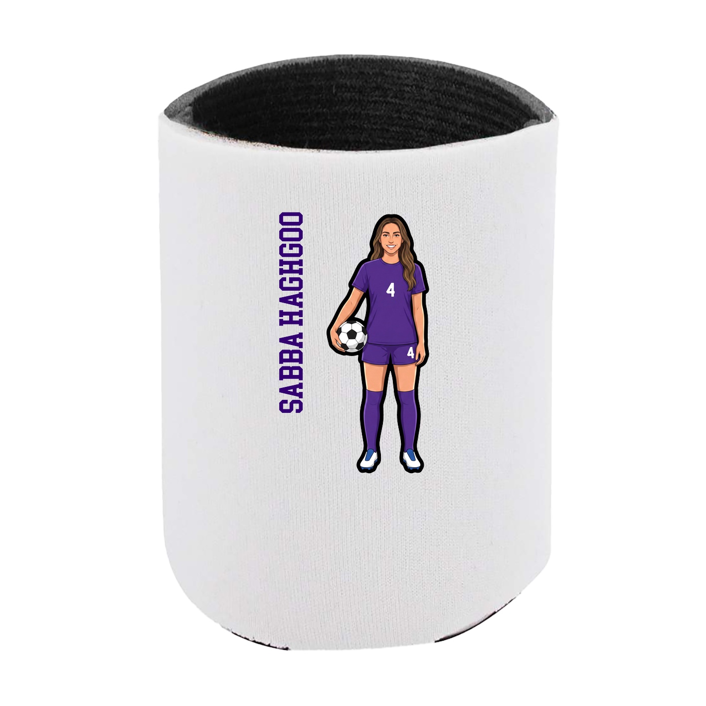 Can Holder — Name Vertical in White