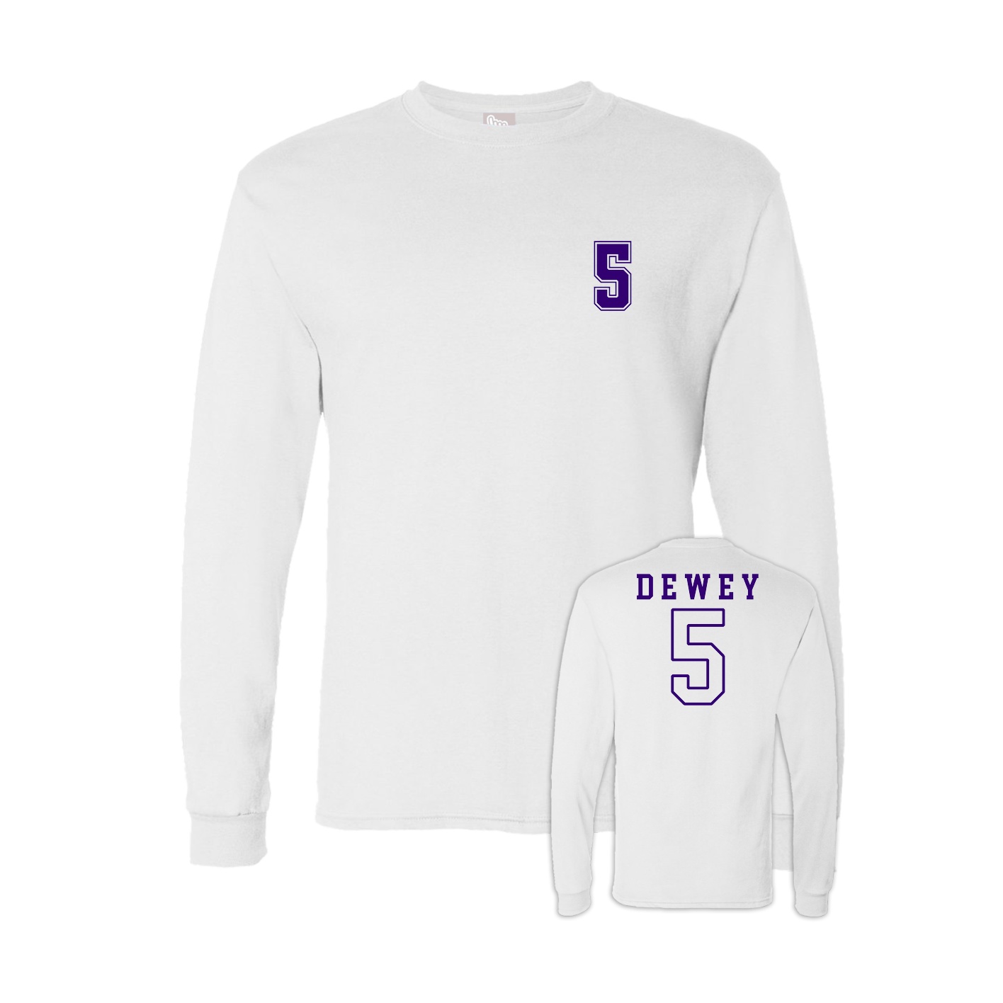 Long Sleeve Tee — Chest Back in White