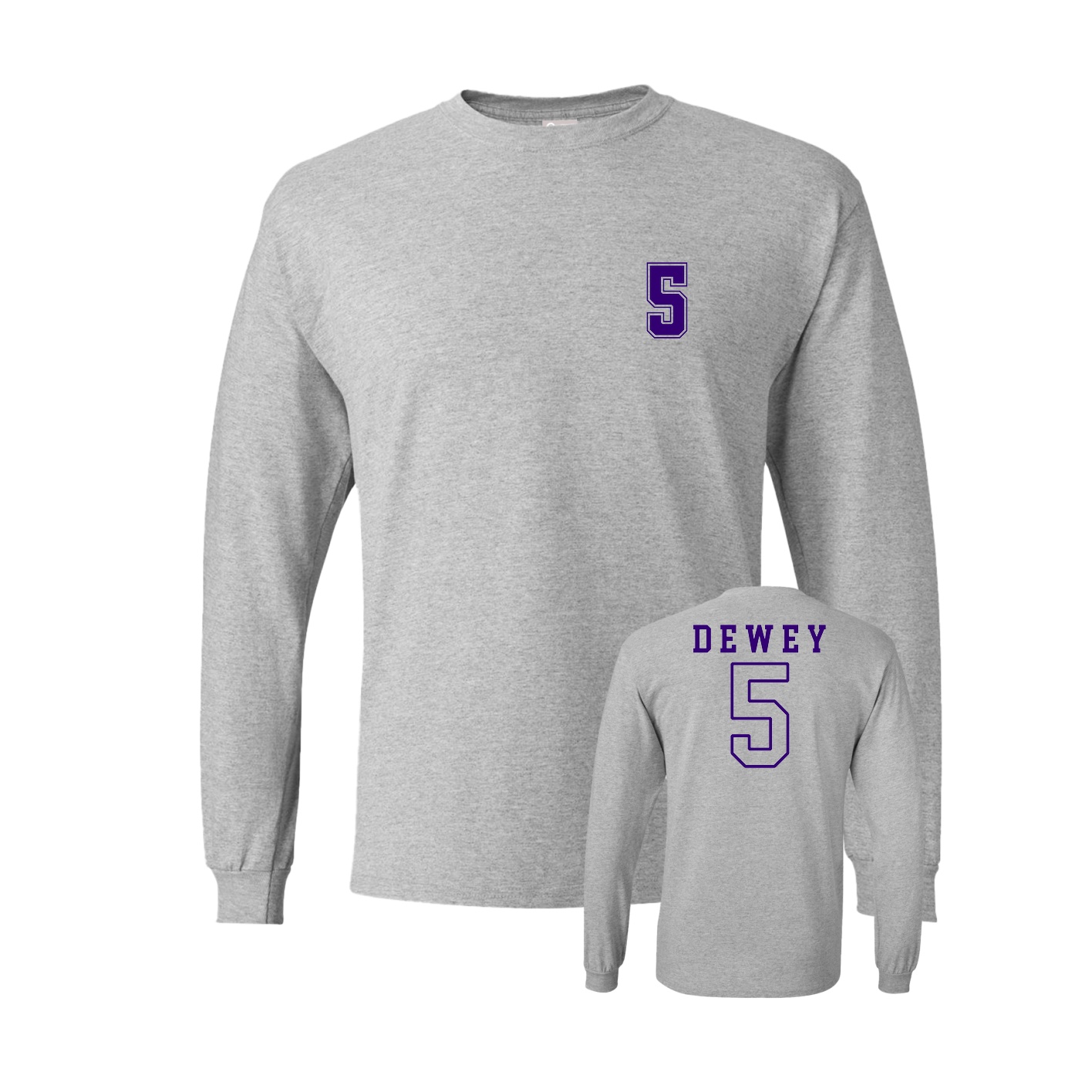 Long Sleeve Tee — Chest Back in Grey