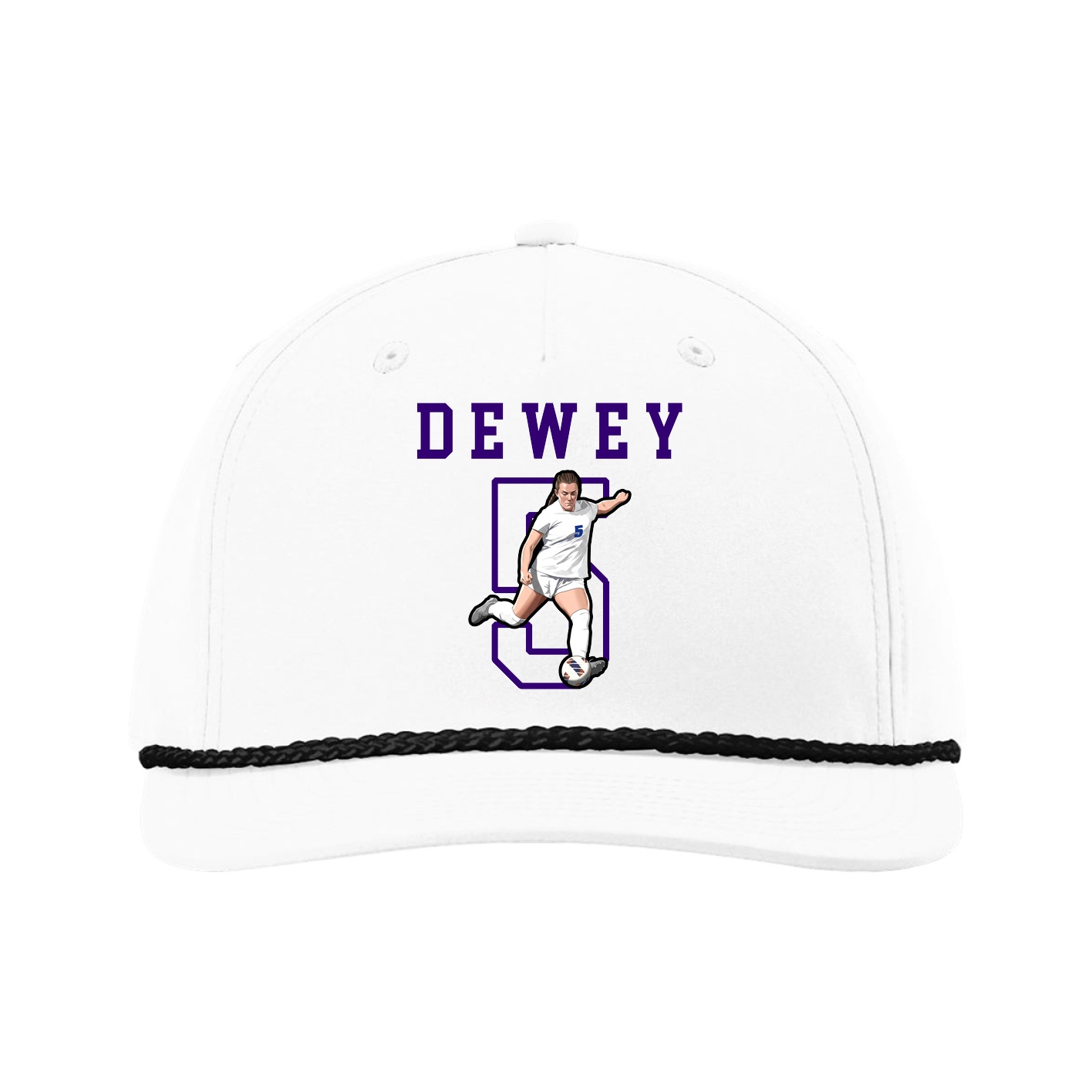 Five-Panel Classic Rope Cap — Shirsey in White