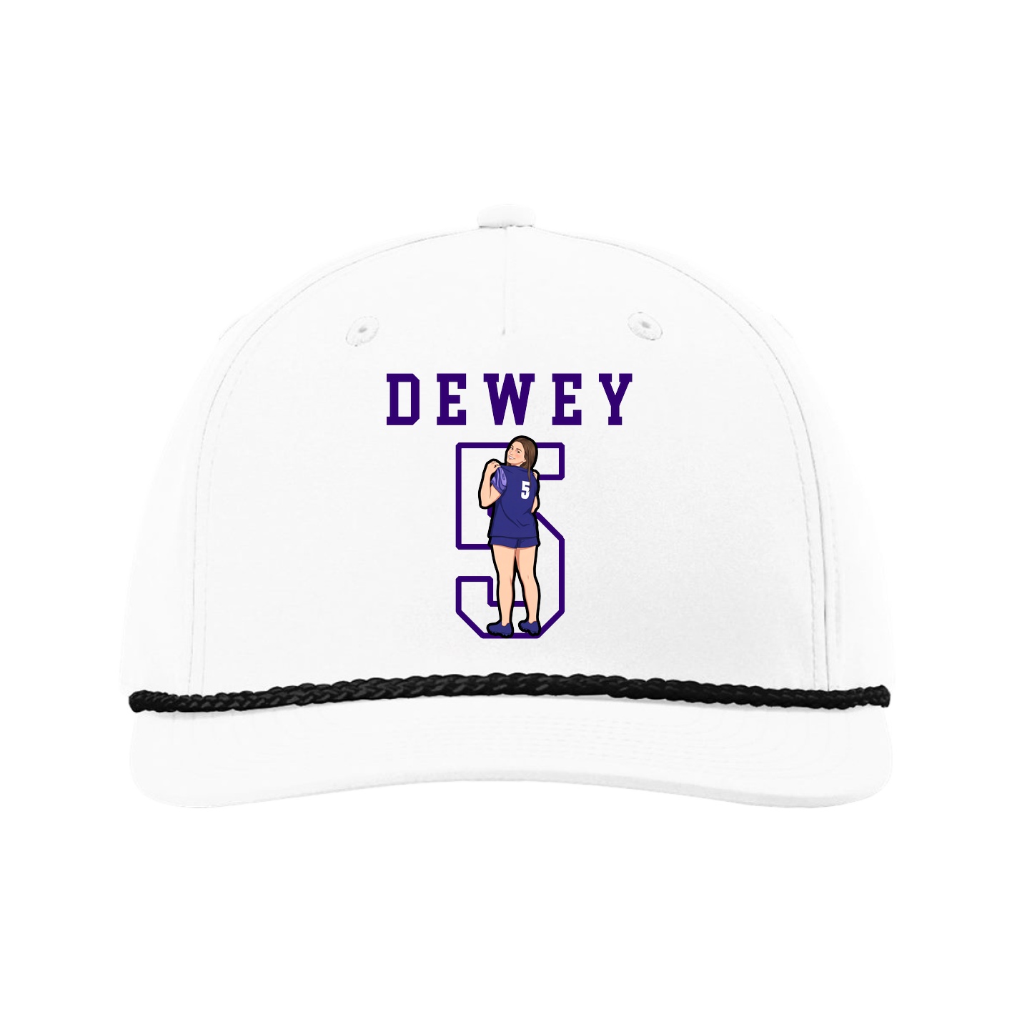 Five-Panel Classic Rope Cap — Shirsey in White