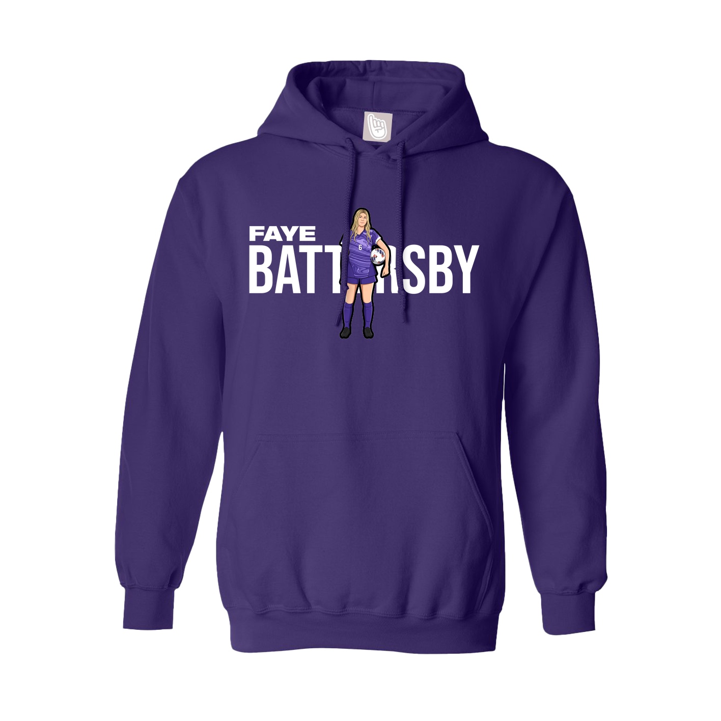 Youth Hoodie — Player Name in Purple