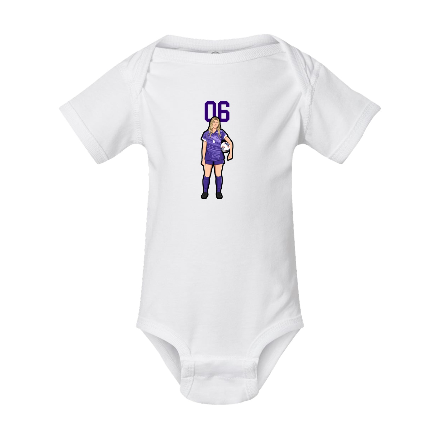 Baby Onesie — Number Top in White