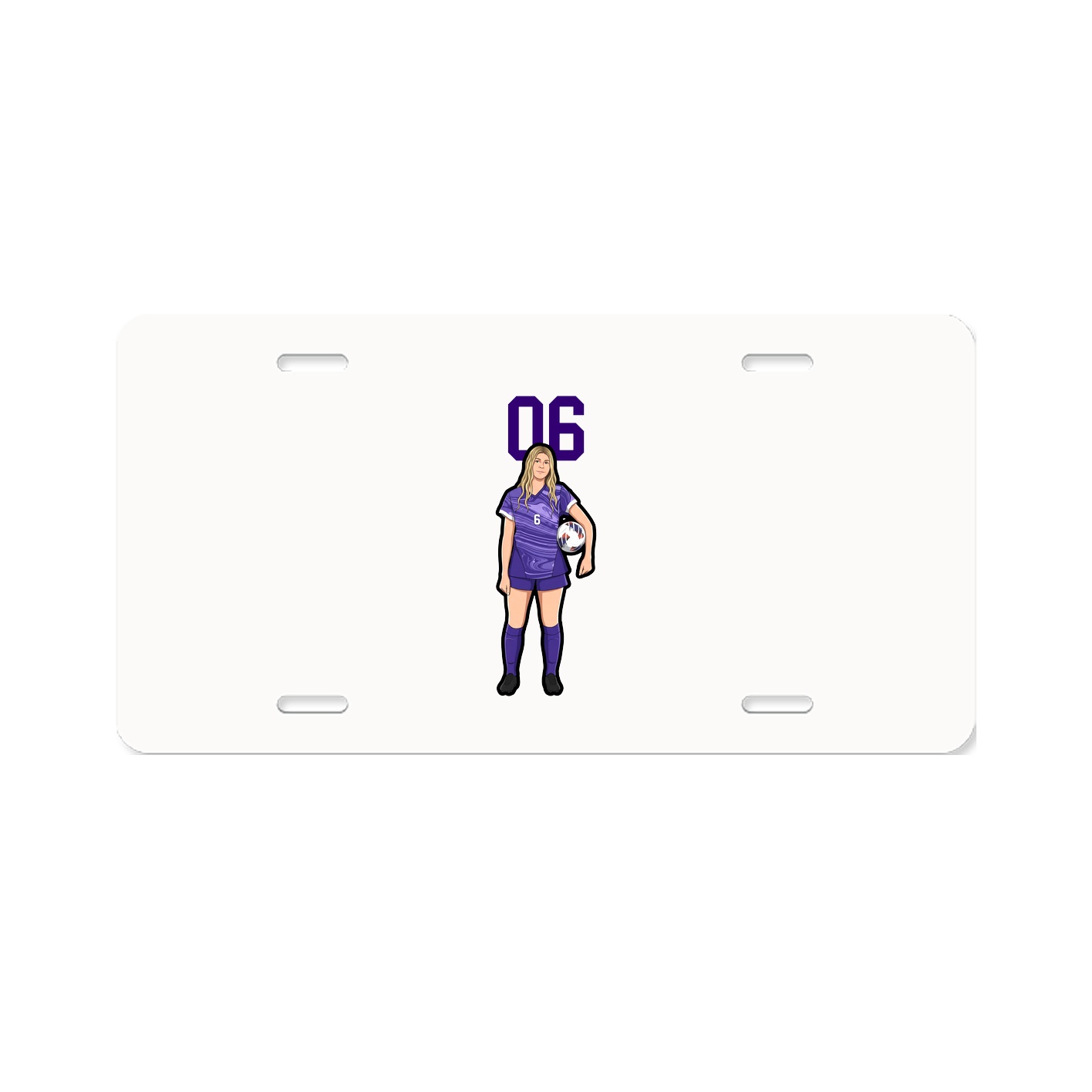 License Plate — Number Top in Classic