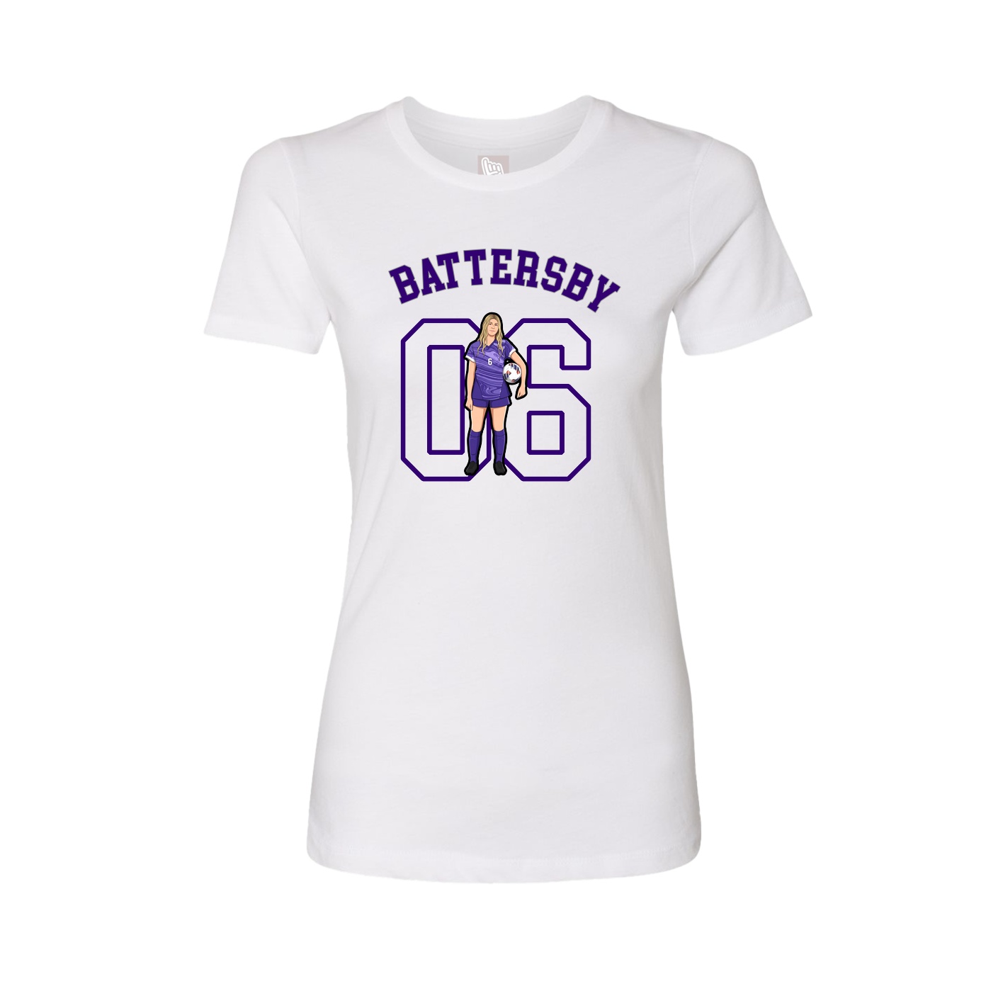 Fitted Women's Tee — Shirsey Arch in White