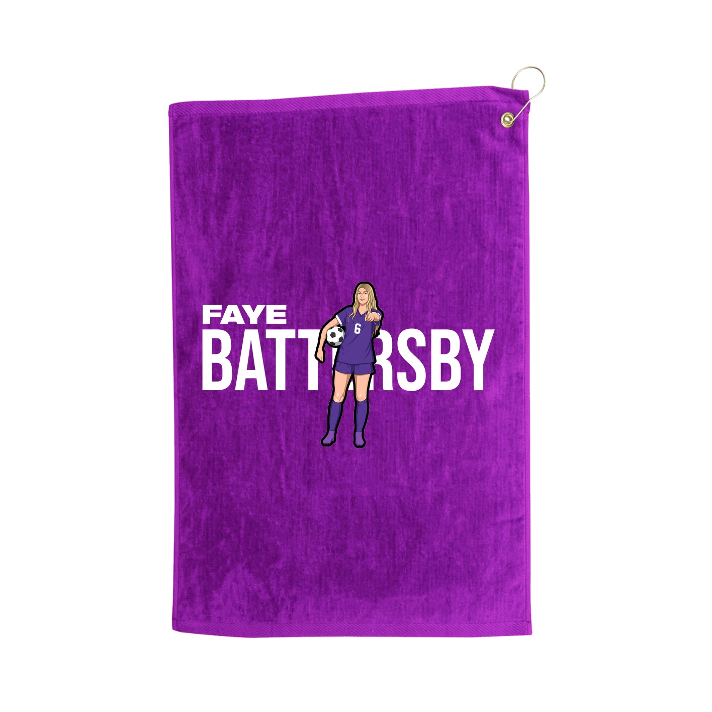 Golf Towel — Player Name in Purple