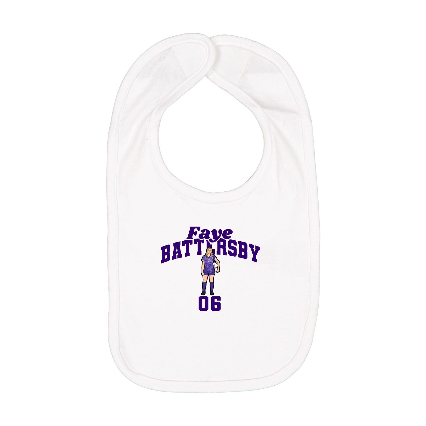 Infant Bib — Signature Arch in White