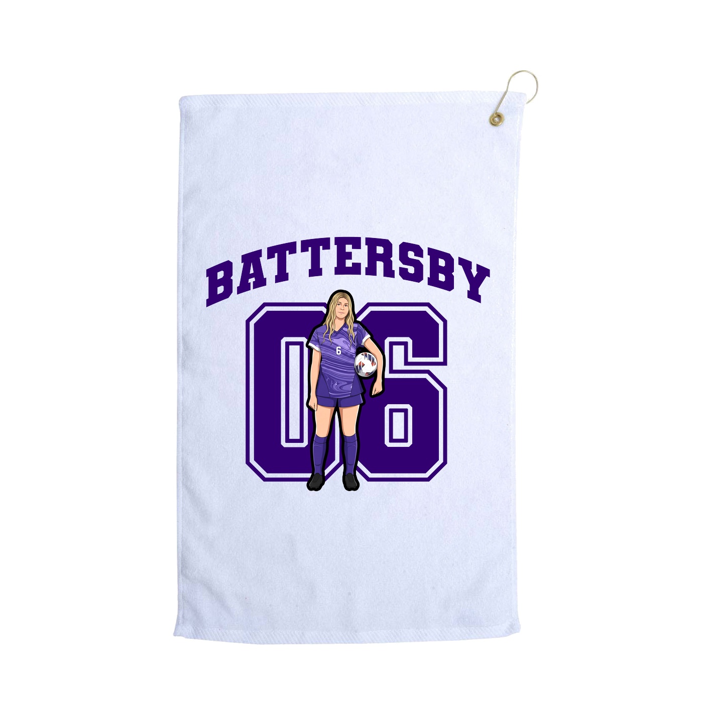 Golf Towel — Number in White