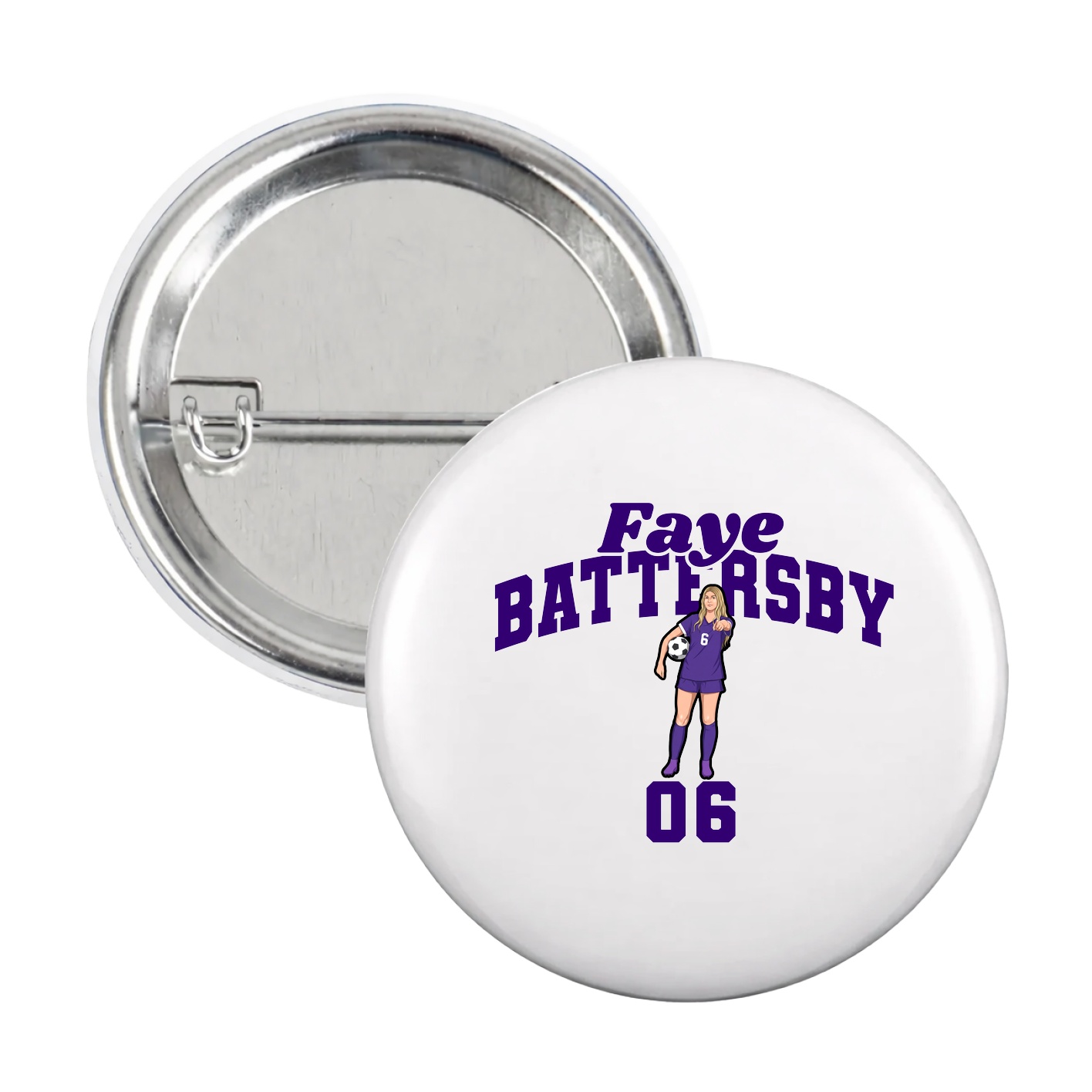 Game Day Button — Signature Arch in White