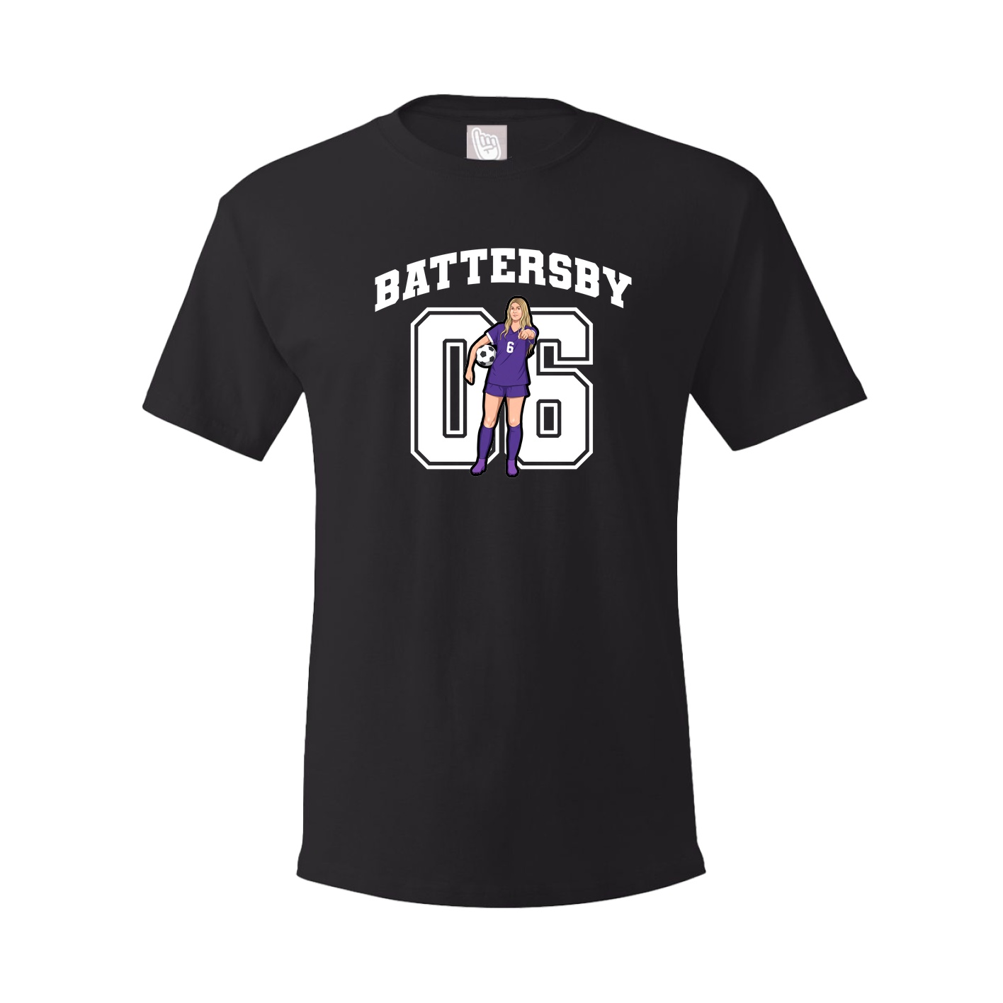 Youth Tee — Number in Black