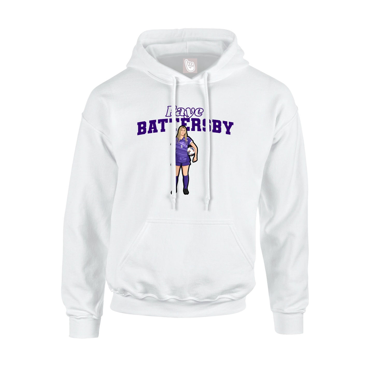 Hoodie — Name Arch in White