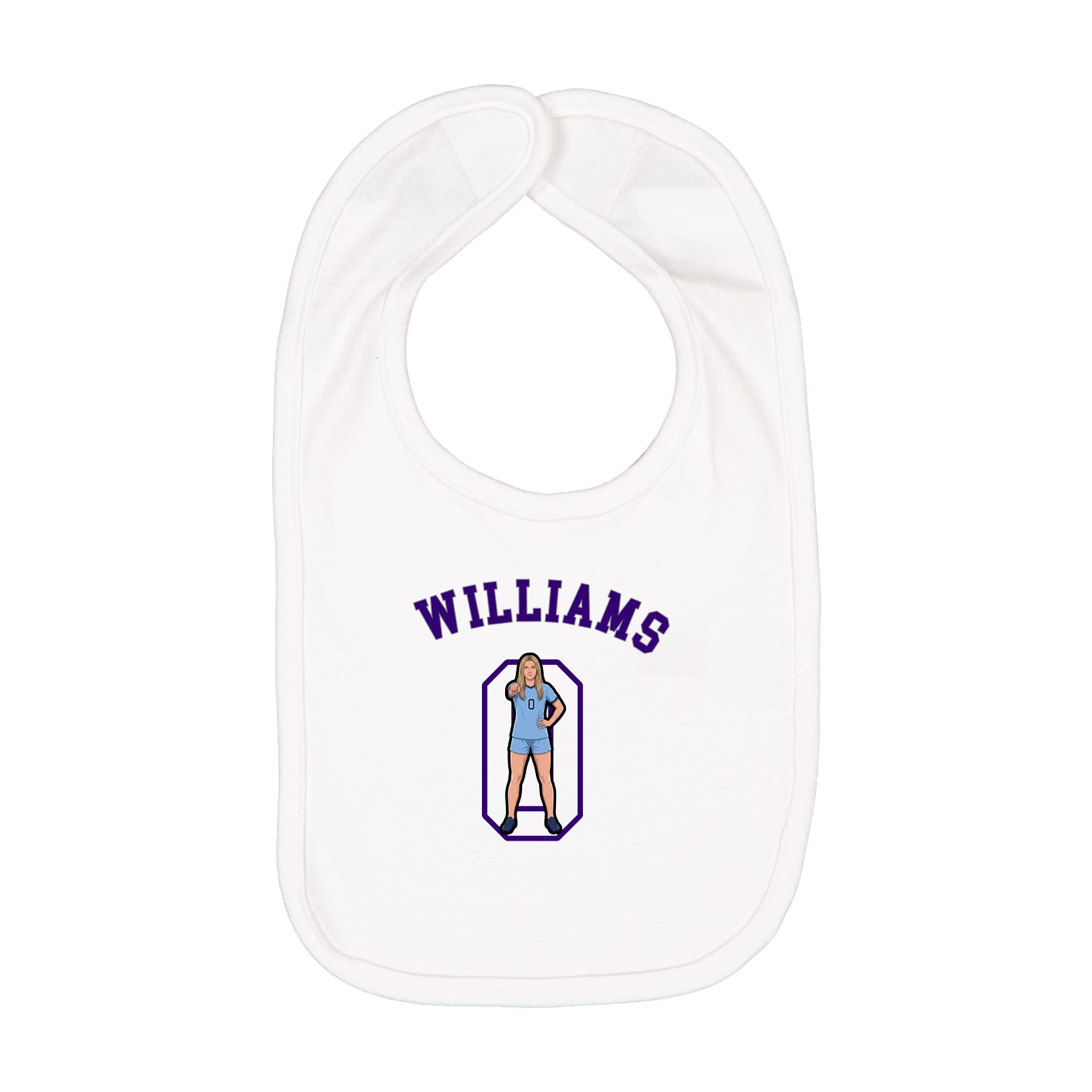 Infant Bib — Shirsey Arch in White