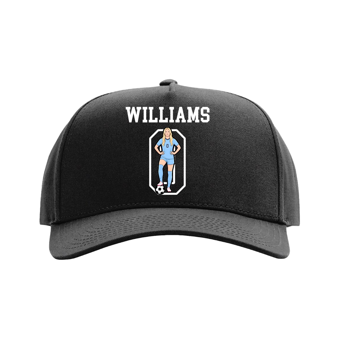 Full Fabric Five-Panel Champ Cap — Shirsey in Black