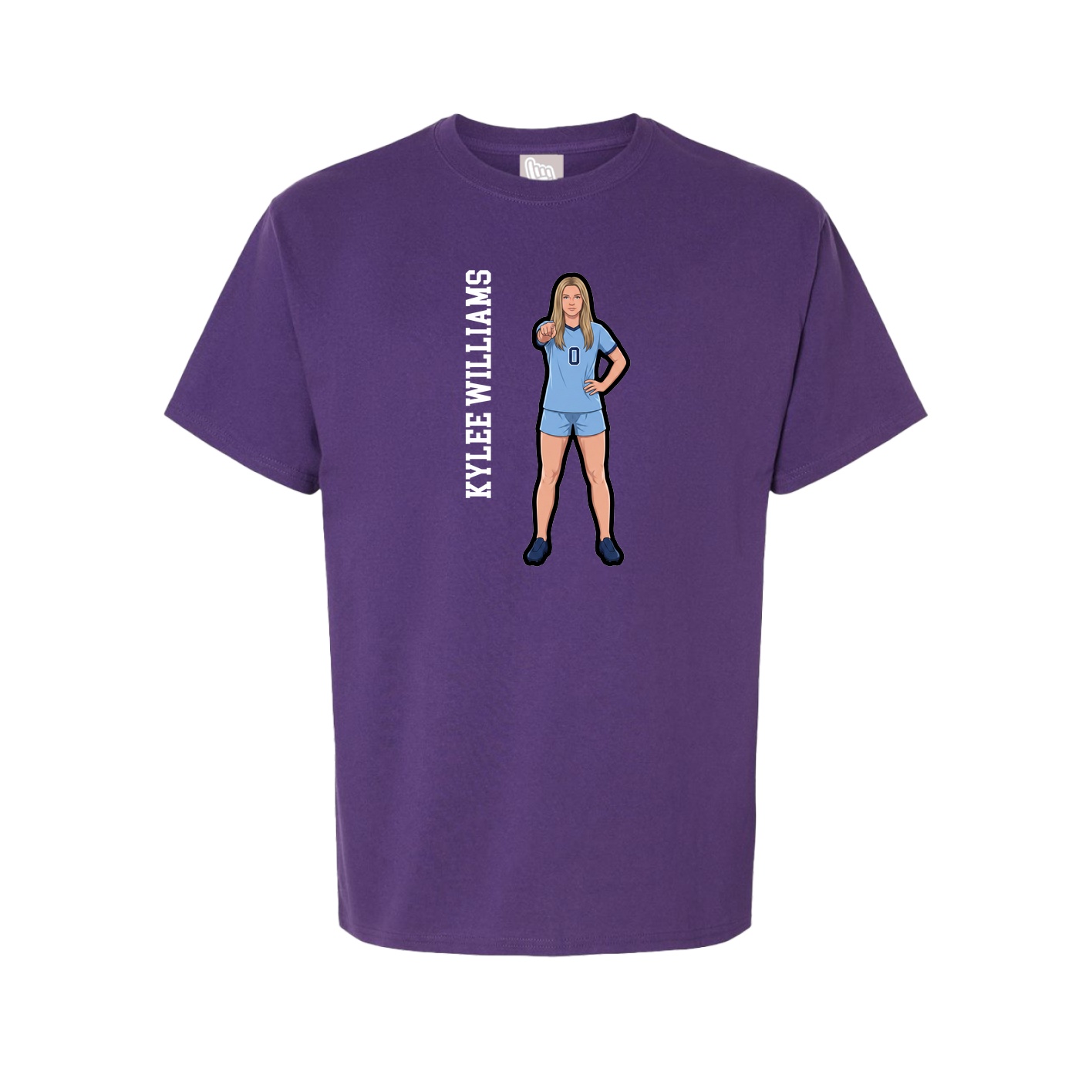 Tee — Name Vertical in Purple