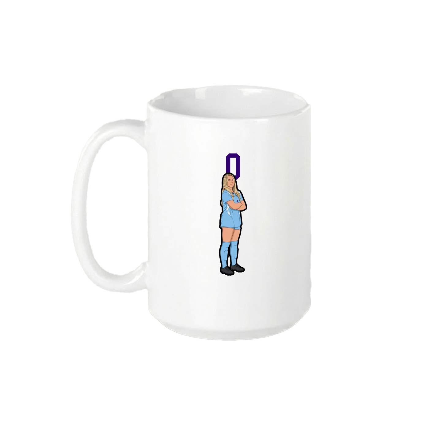 15oz Coffee Mug — Number Top in White