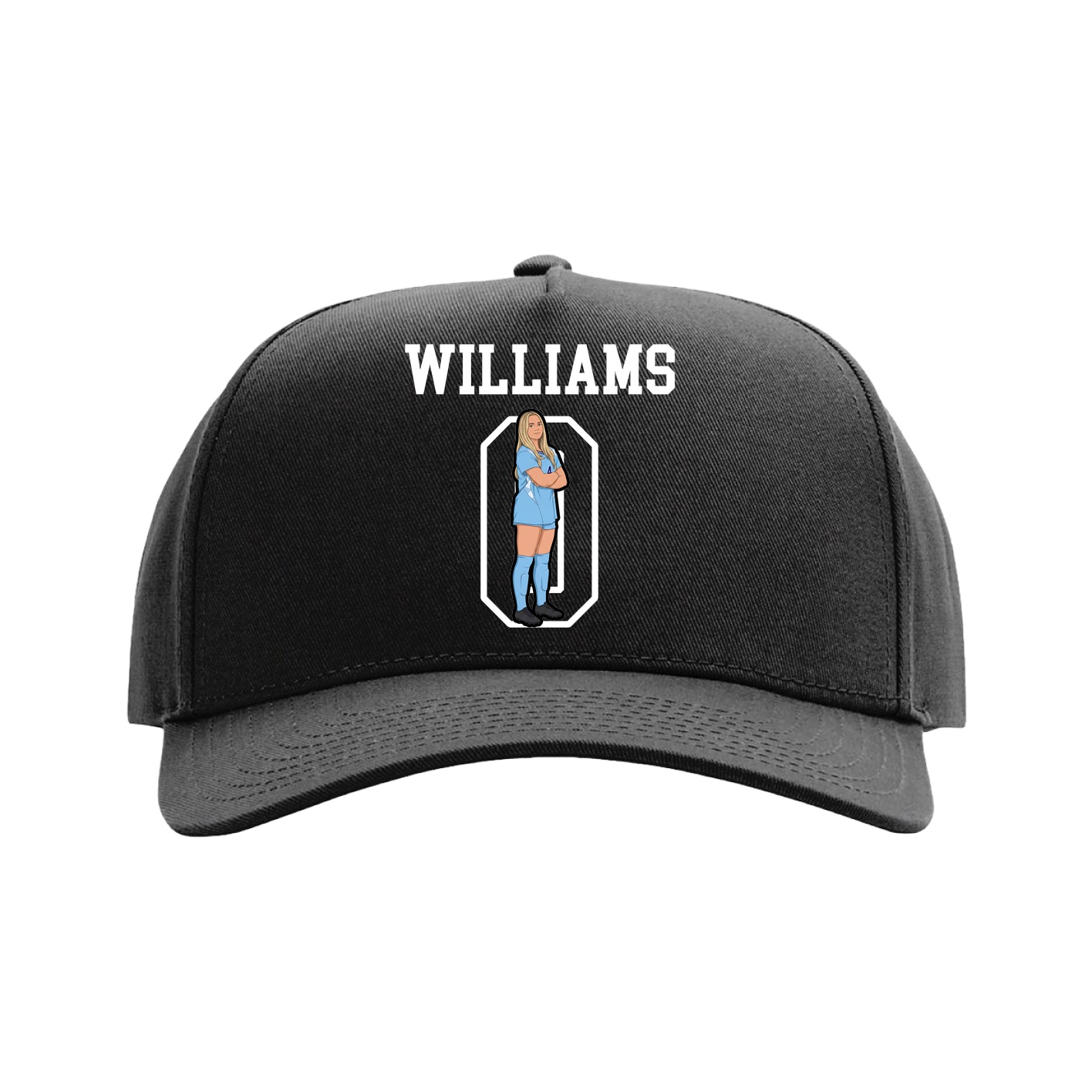 Full Fabric Five-Panel Champ Cap — Shirsey in Black