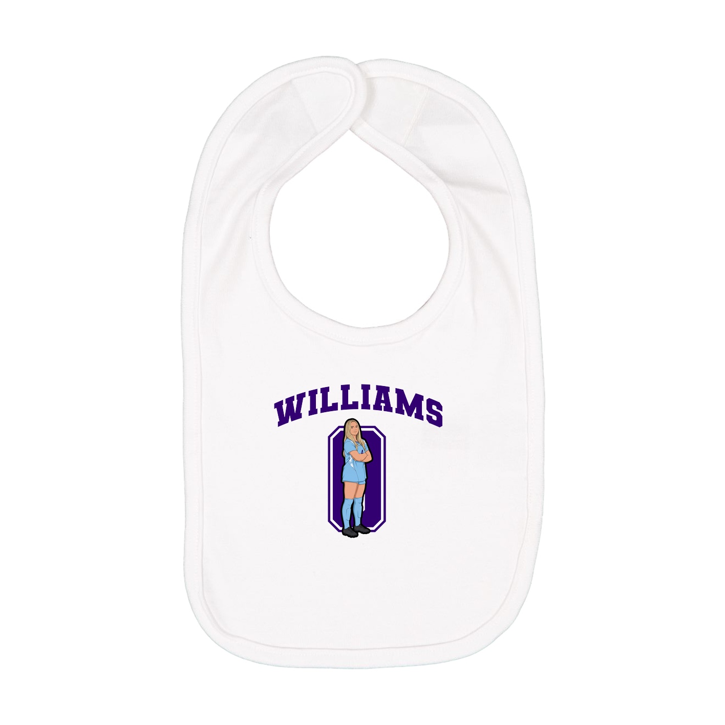 Infant Bib — Number in White