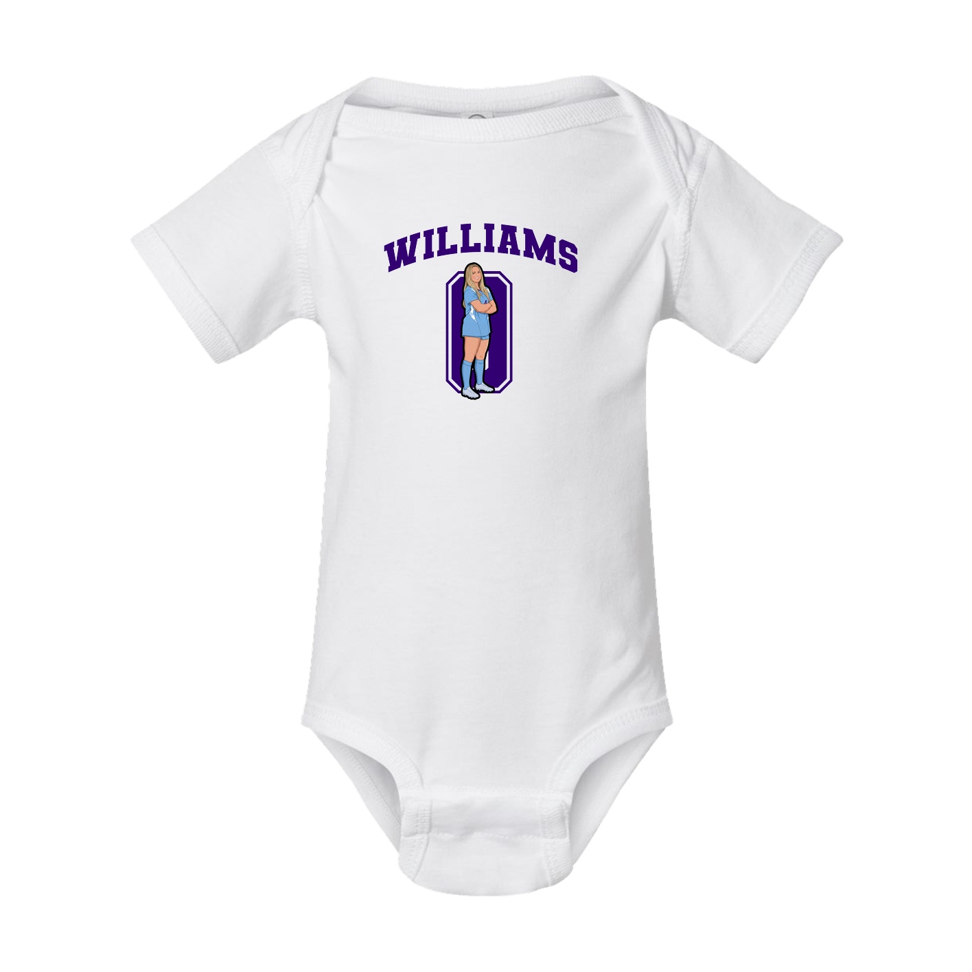 Baby Onesie — Number in White