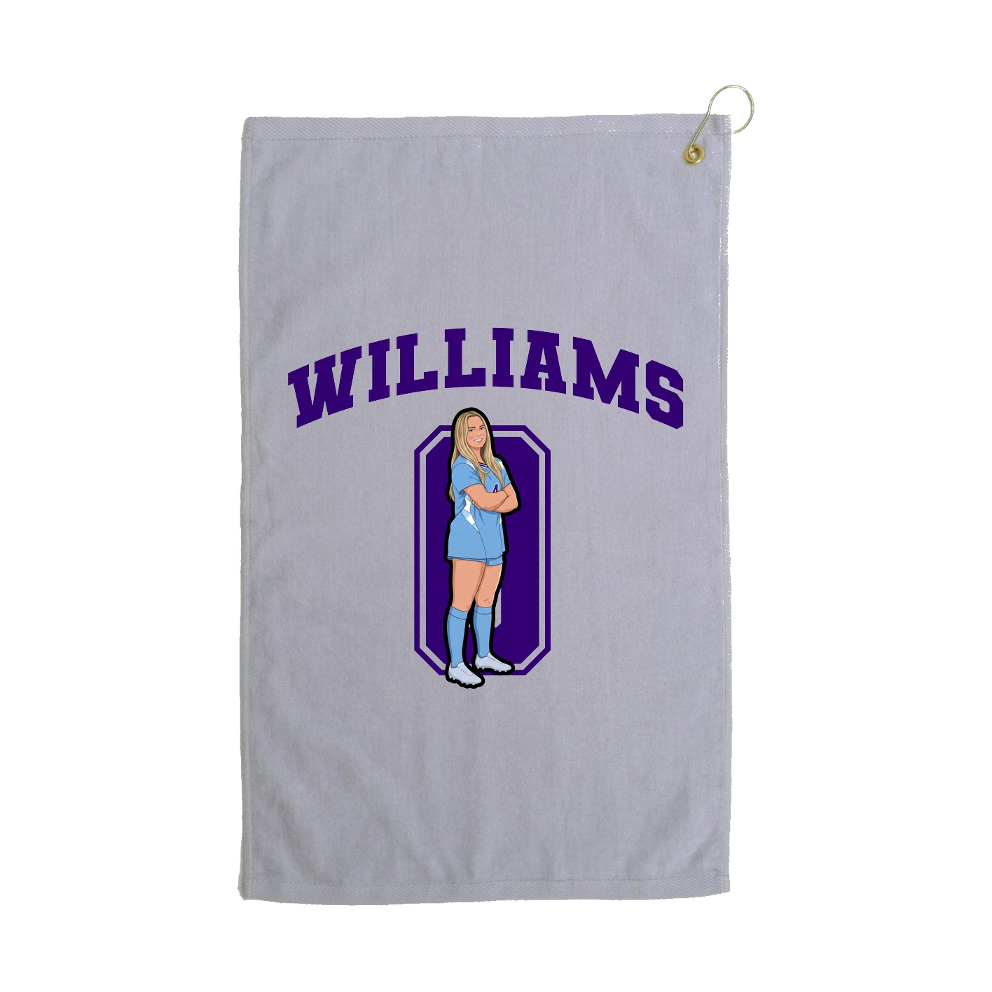 Golf Towel — Number in Grey