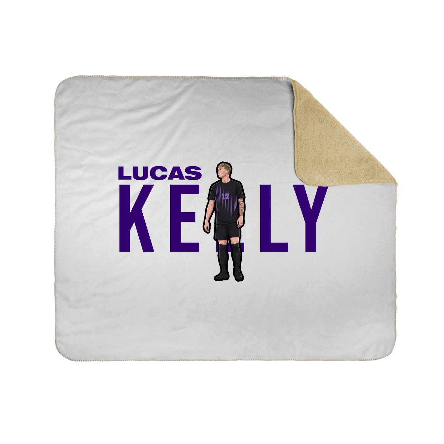 Throw Blanket — Player Name in White
