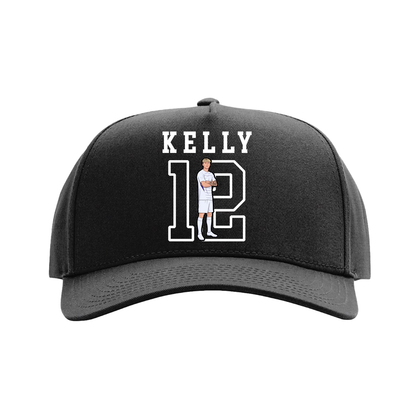 Full Fabric Five-Panel Champ Cap — Shirsey in Black